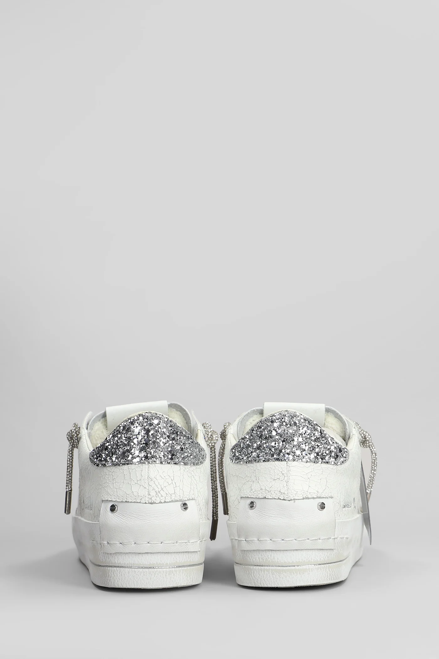 Sk8 Deluxe Heel Sneakers in white leather - Image 4