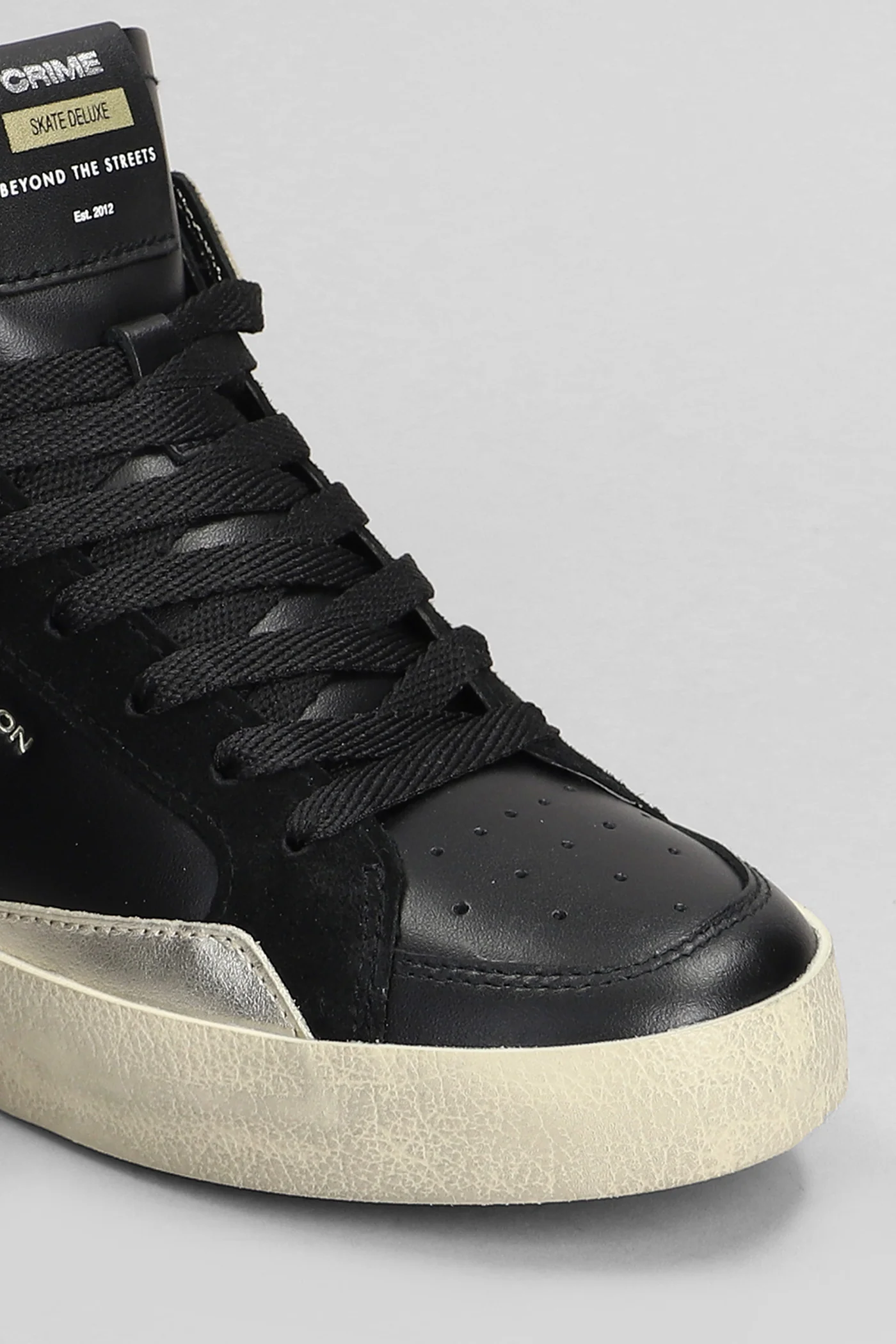 Sk8 Deluxe Mid Sneakers in black leather - Image 5