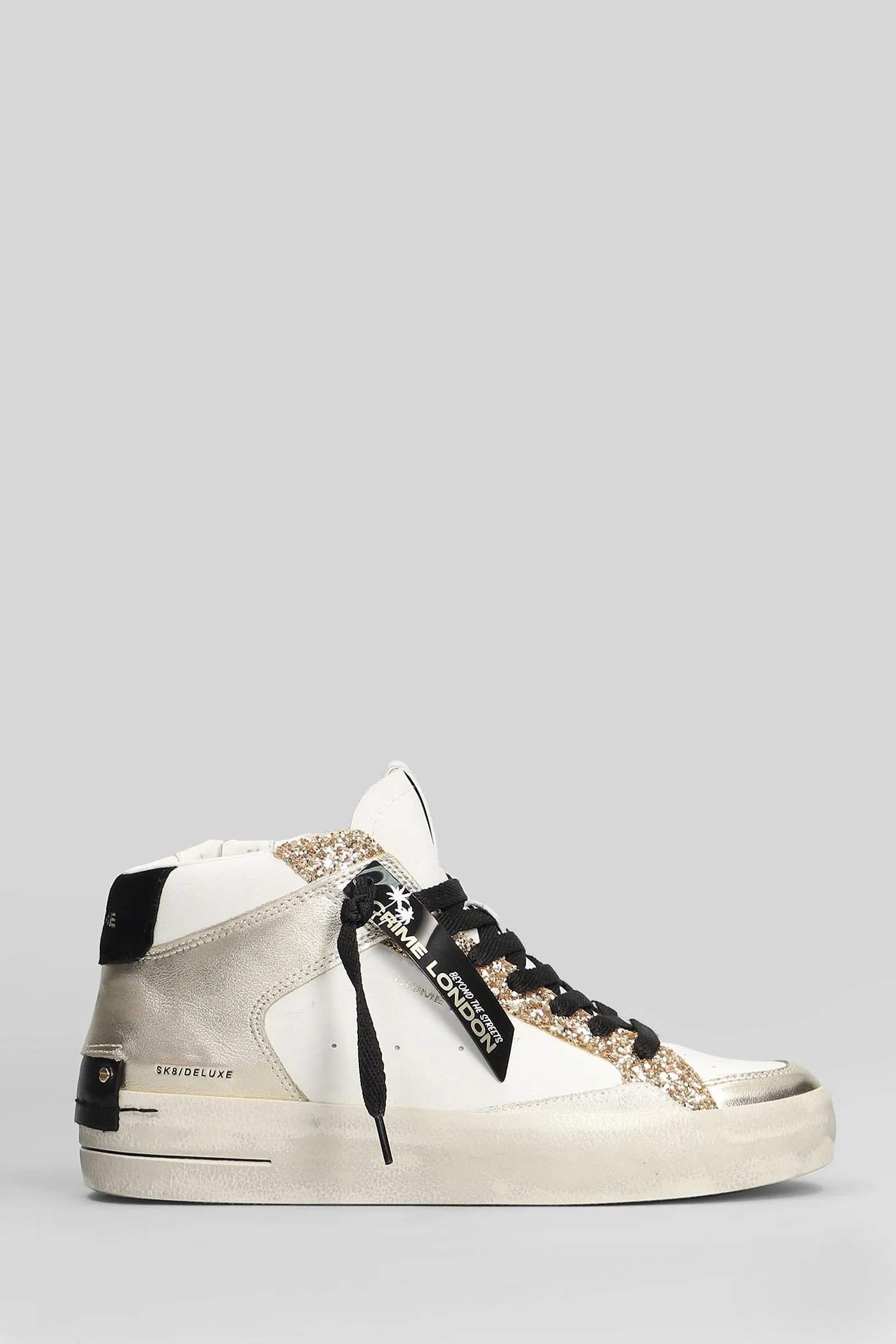 Sk8 Deluxe Mid Sneakers in white leather