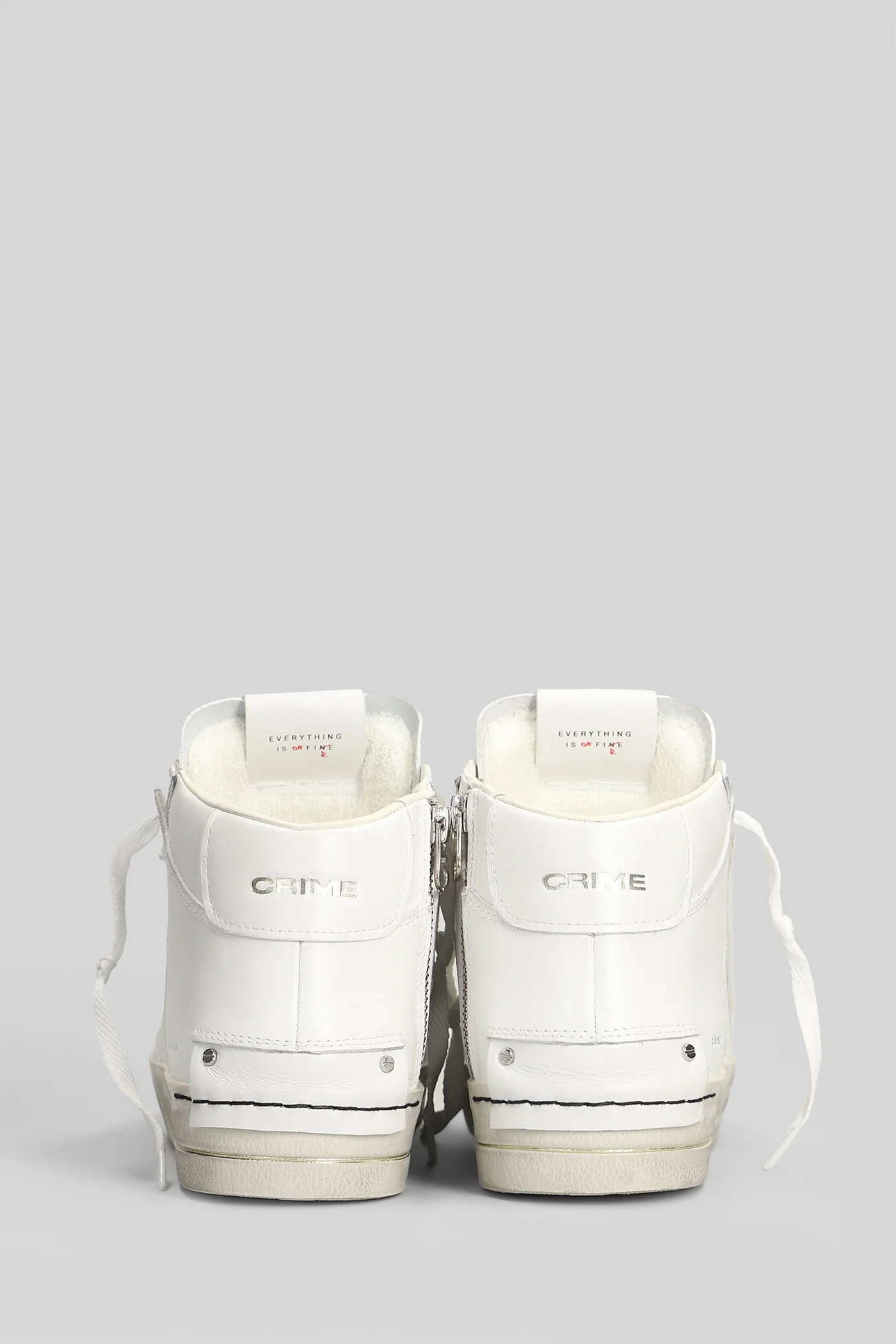 Sk8 Deluxe Mid Sneakers in white leather - Image 4