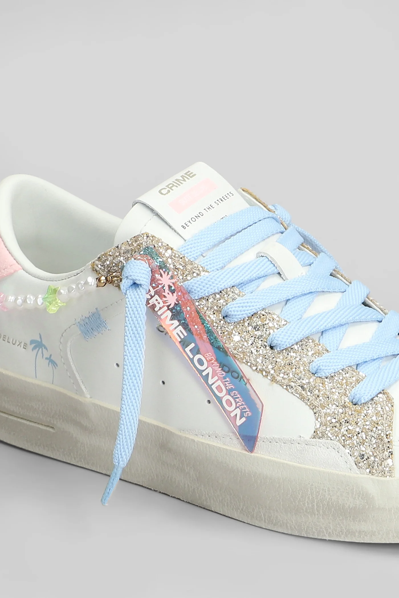 Sk8 Deluxe Sneakers in white leather - Image 5