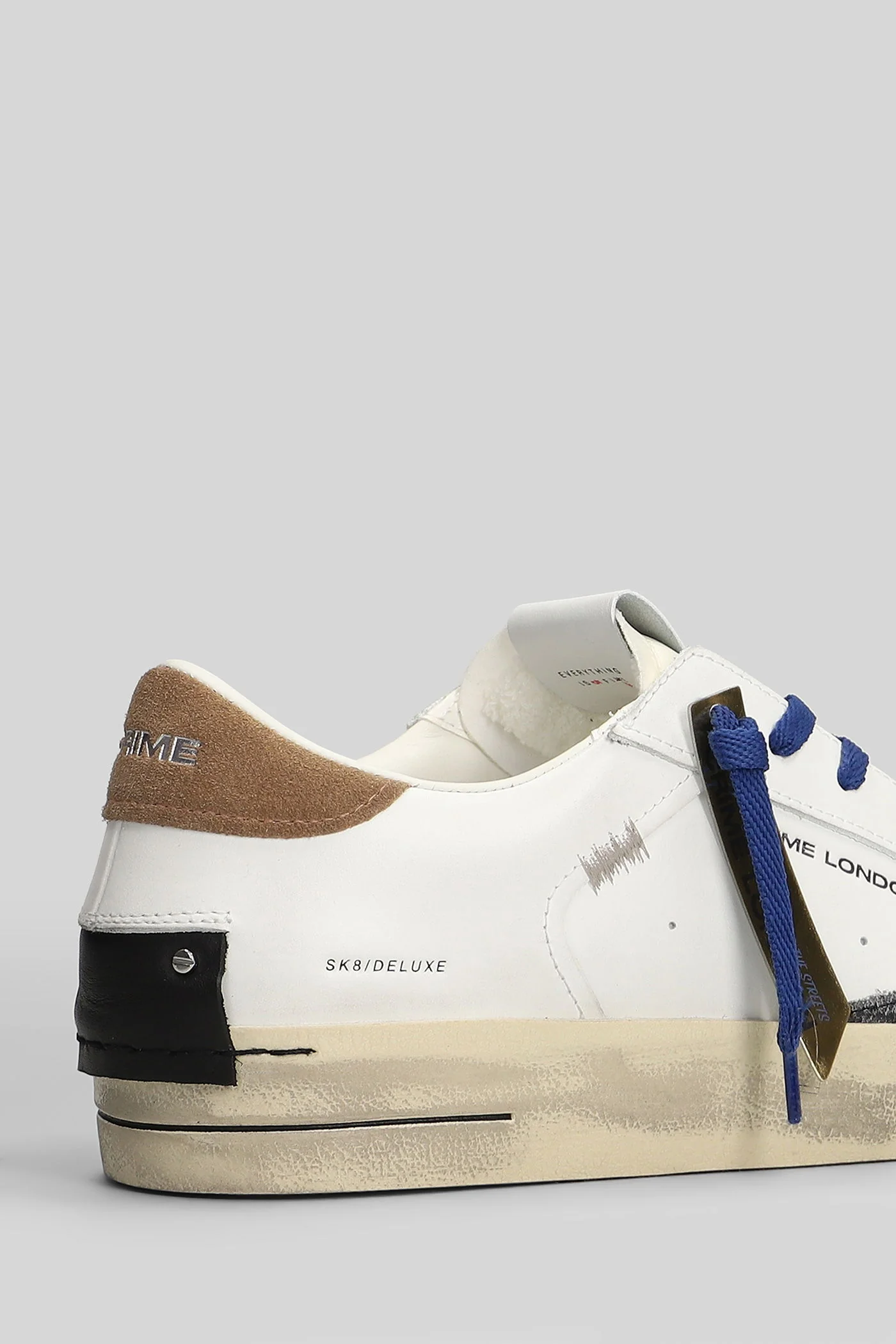 Sk8 Deluxe Sneakers in white leather - Image 5