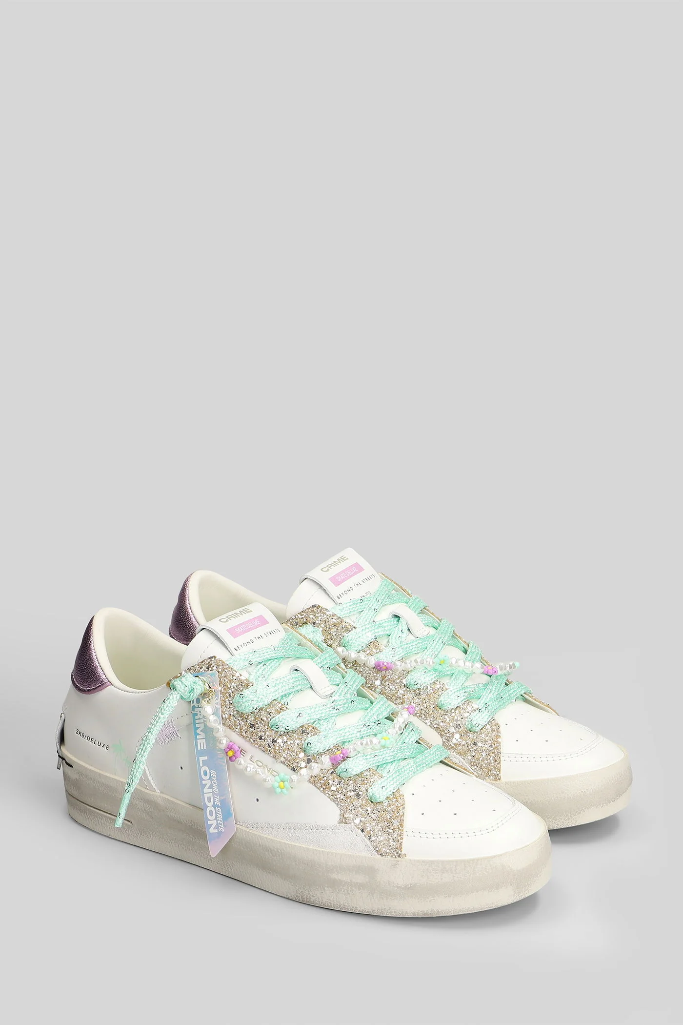 Sk8  Deluxe Sneakers in white leather - Image 2