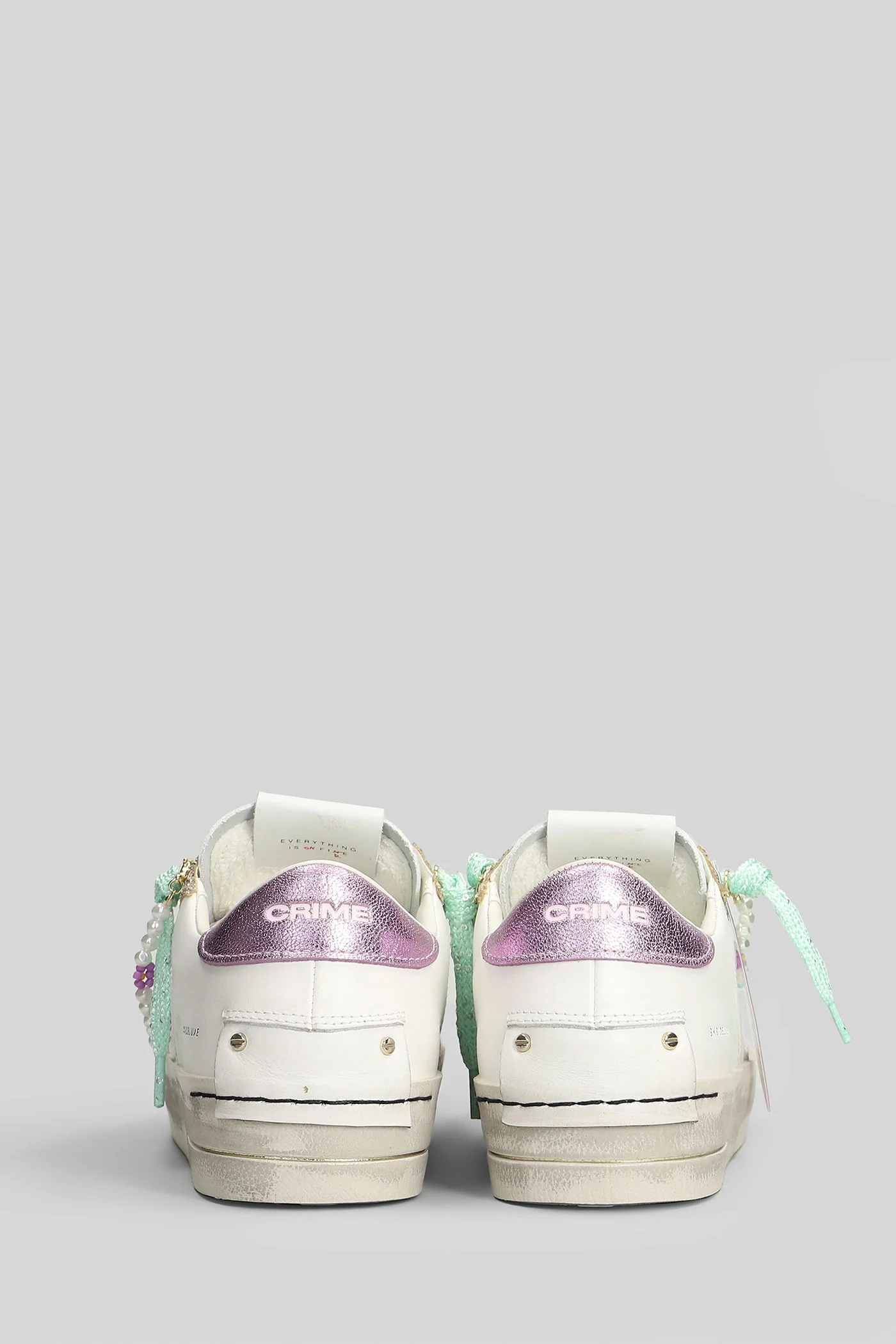 Sk8  Deluxe Sneakers in white leather - Image 4