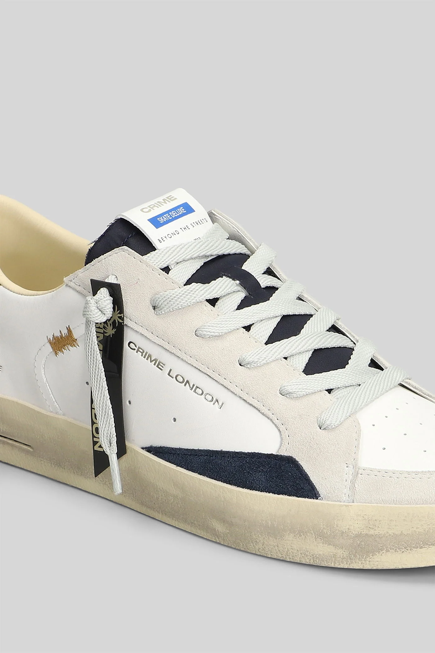 Sk8 Deluxe Sneakers in white leather - Image 5