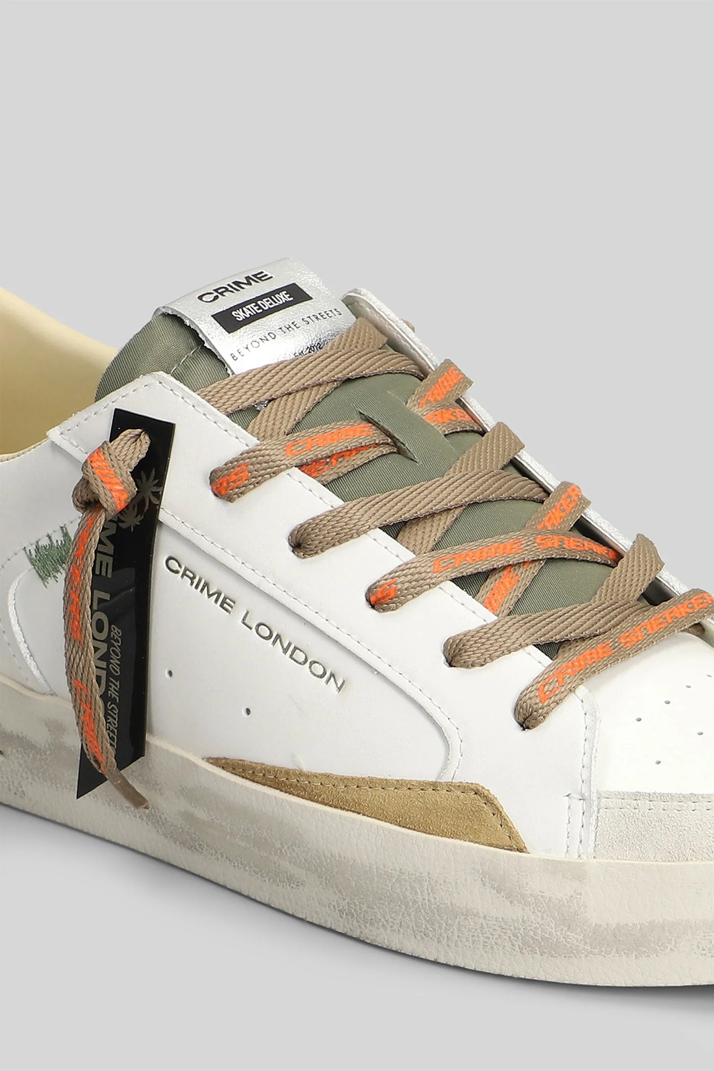 Sk8 Deluxe Sneakers in white leather - Image 5