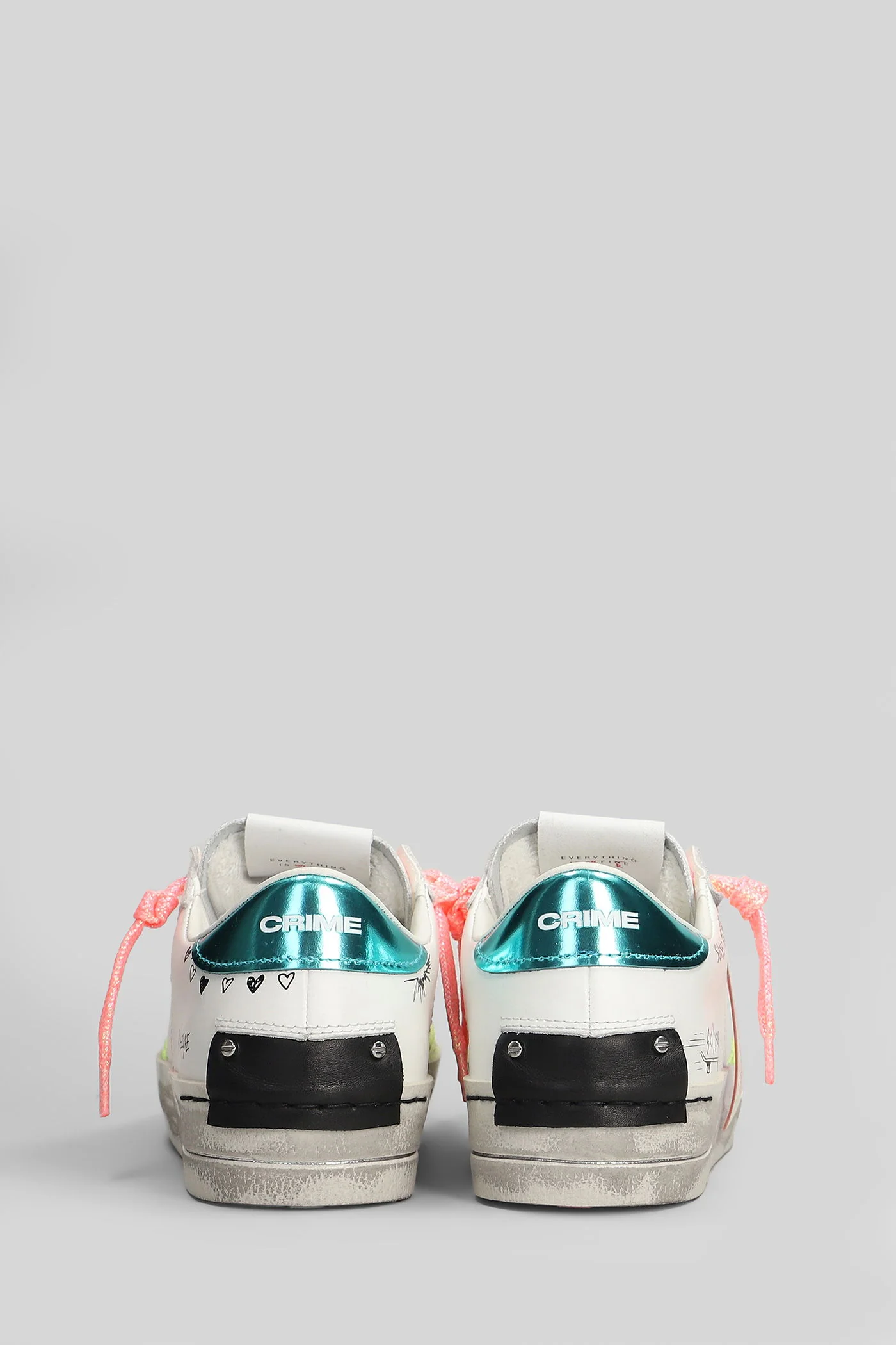 Sk8 Deluxe Sneakers in white leather - Image 4