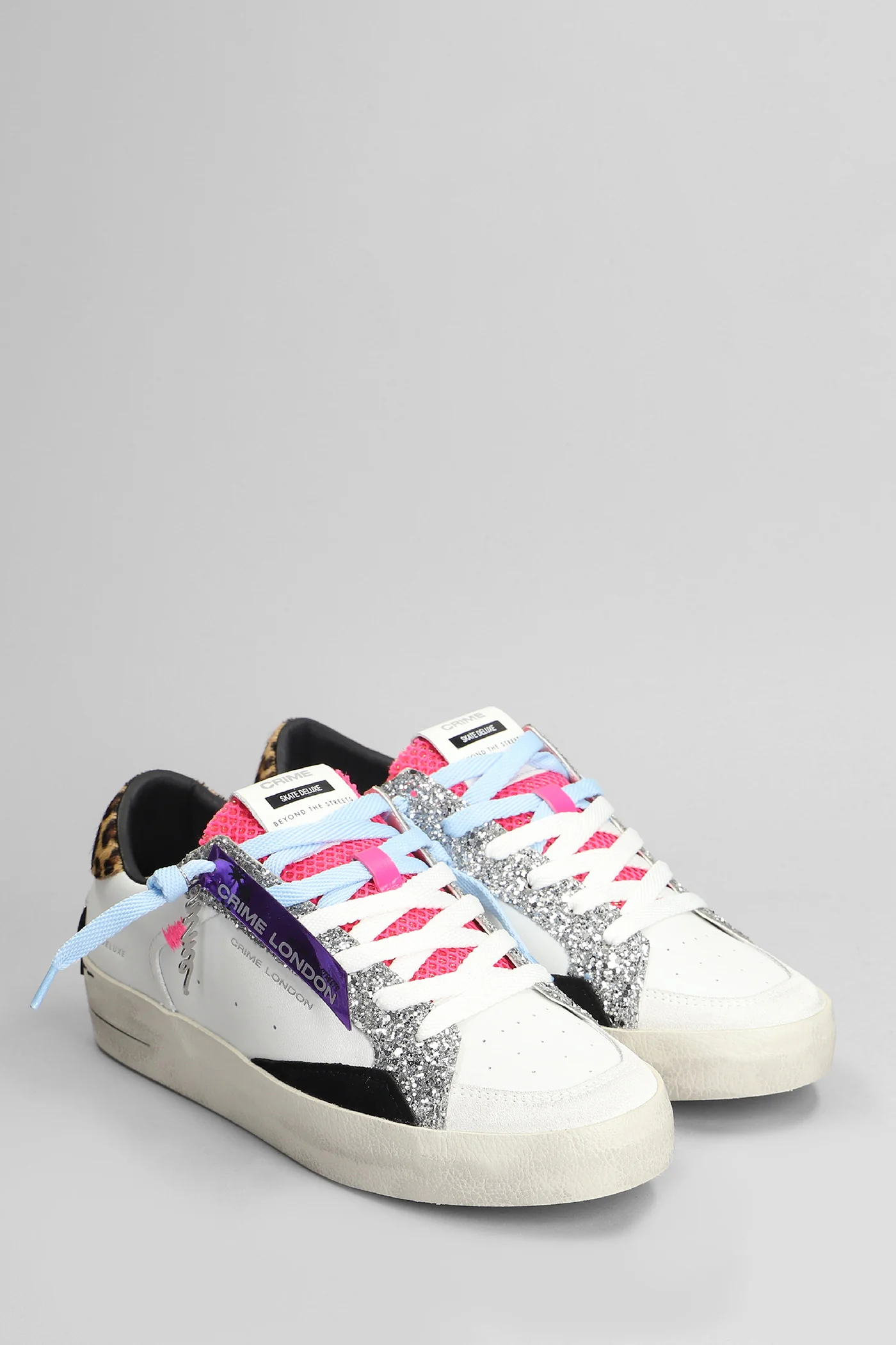 Sk8 Deluxe Sneakers in white leather - Image 2