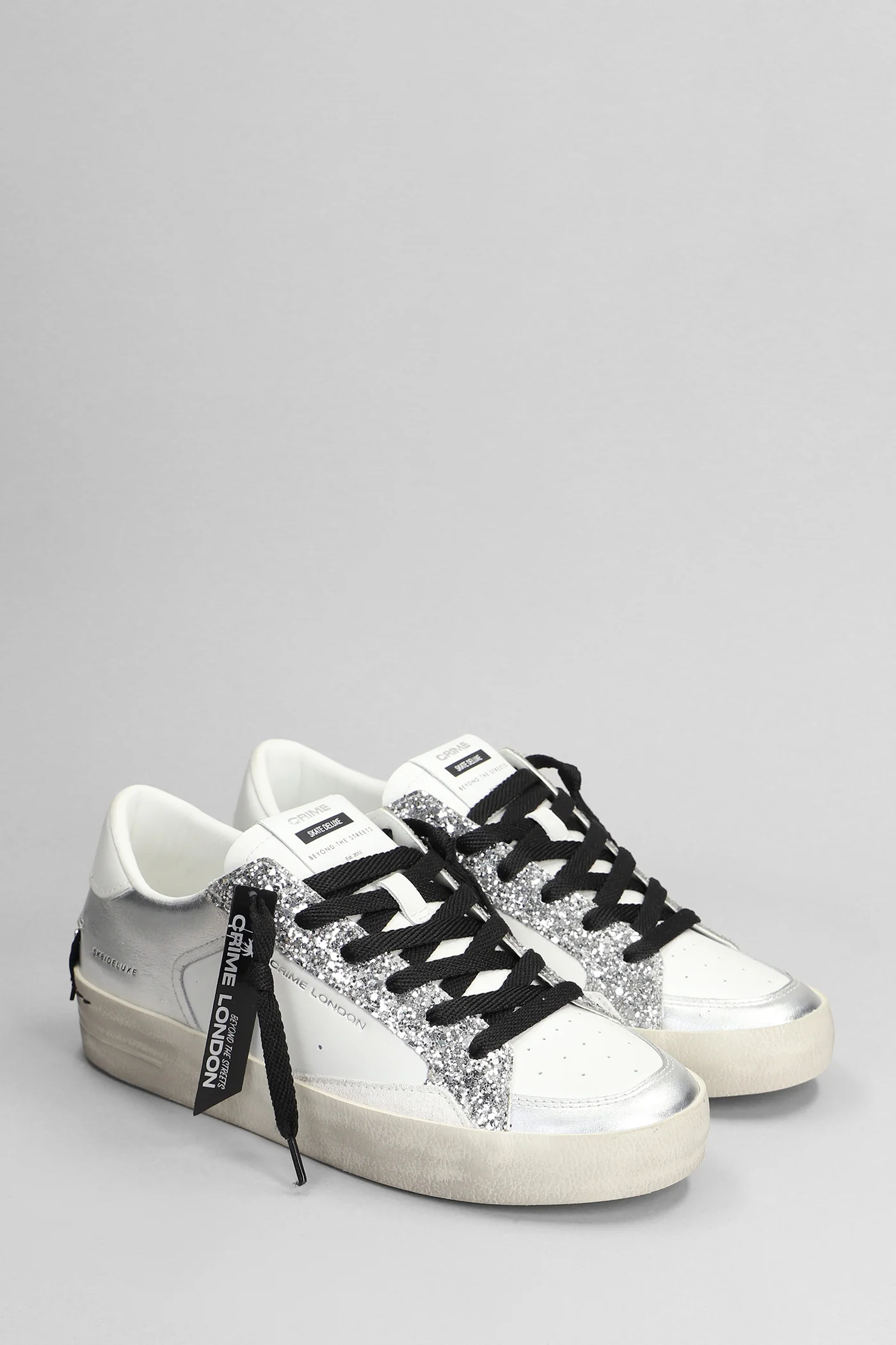 Sk8 Deluxe Sneakers in white leather - Image 2