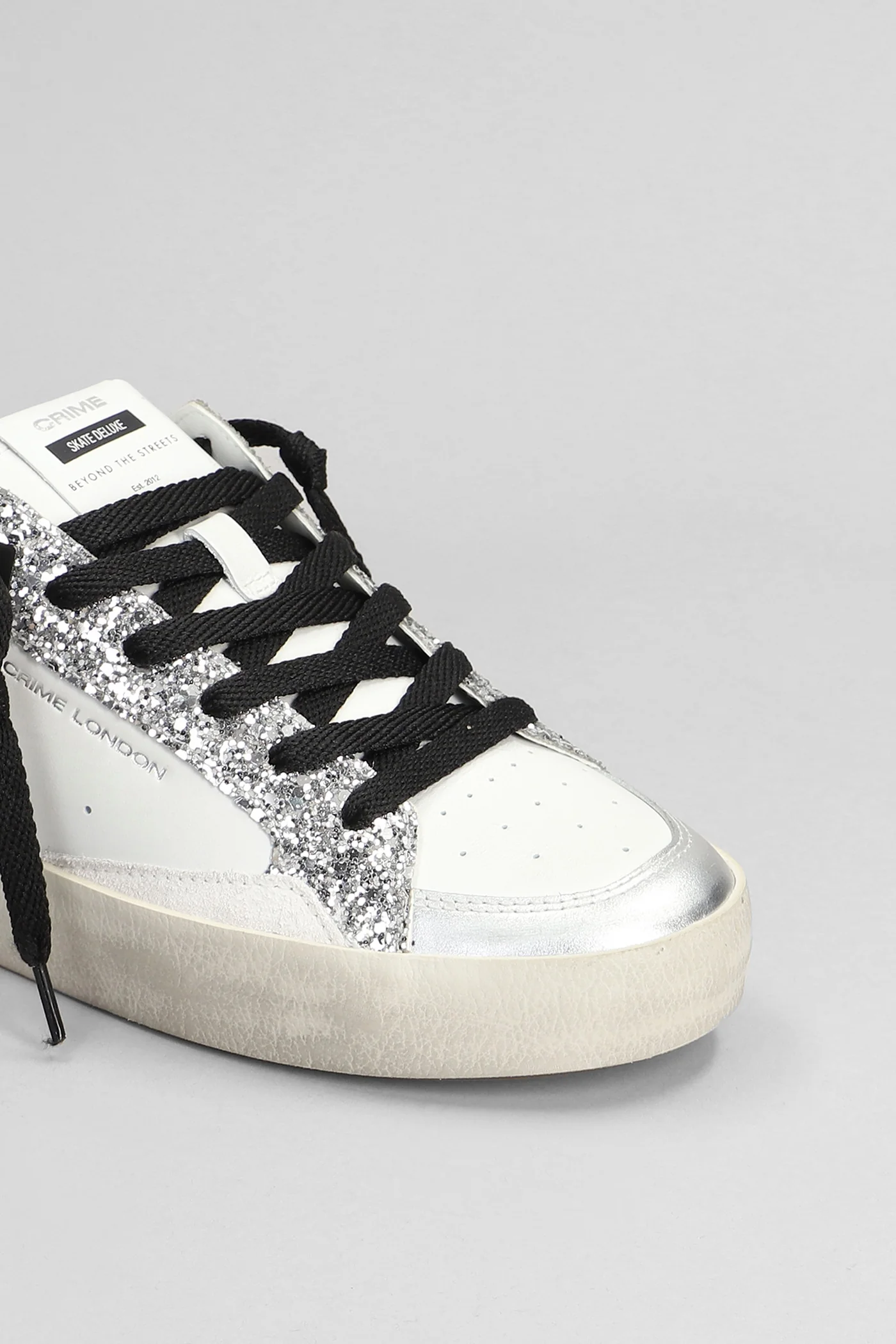 Sk8 Deluxe Sneakers in white leather - Image 5