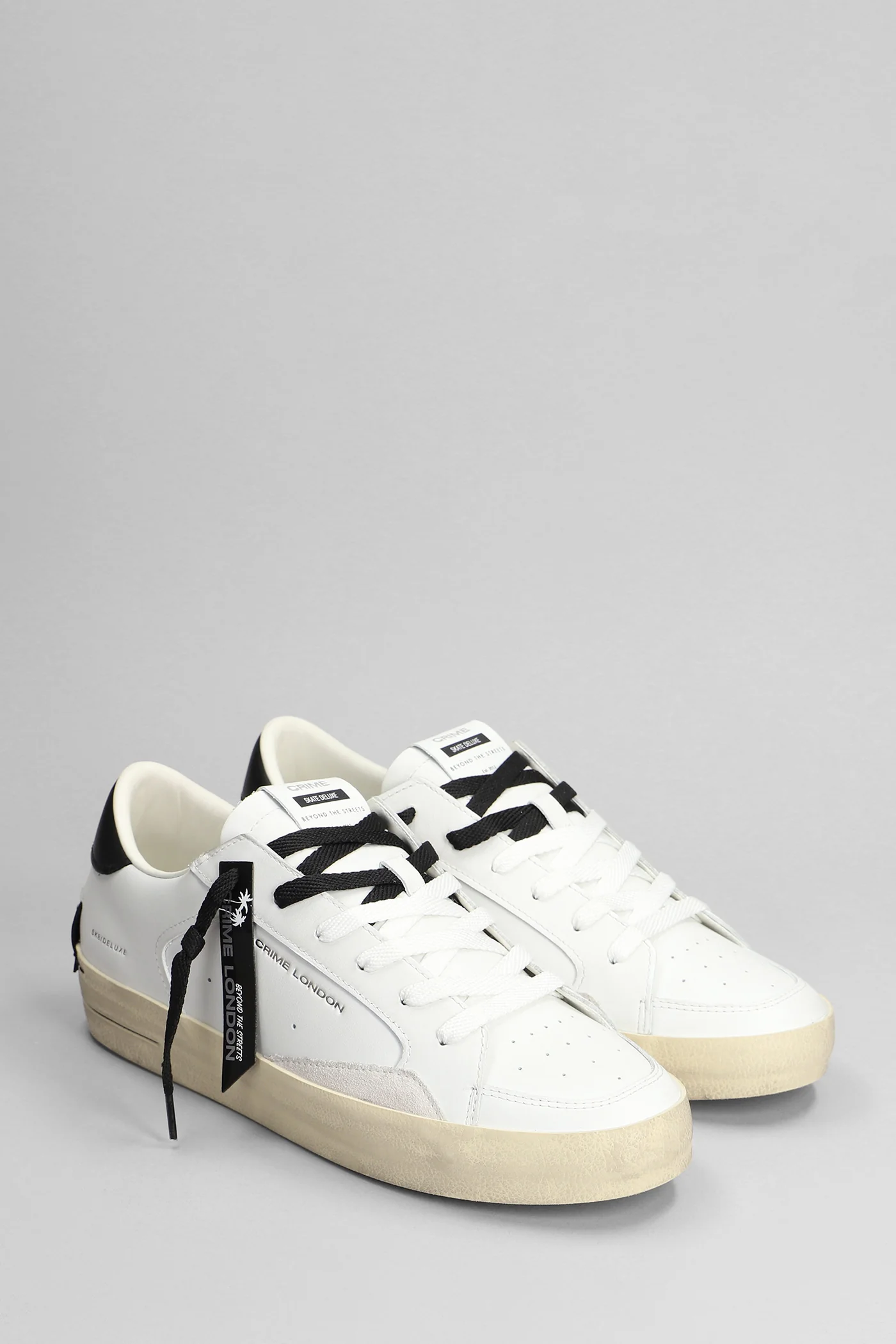 Sk8 Deluxe Sneakers in white leather - Image 2