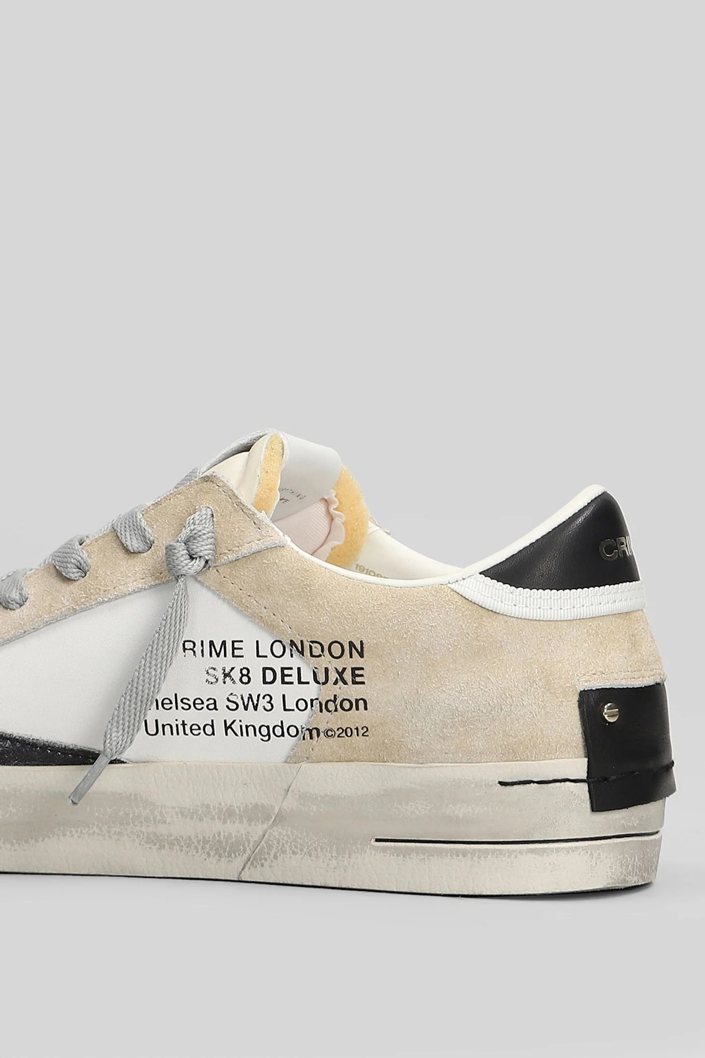 Sk8 Deluxe Sneakers in white suede and leather - Image 5