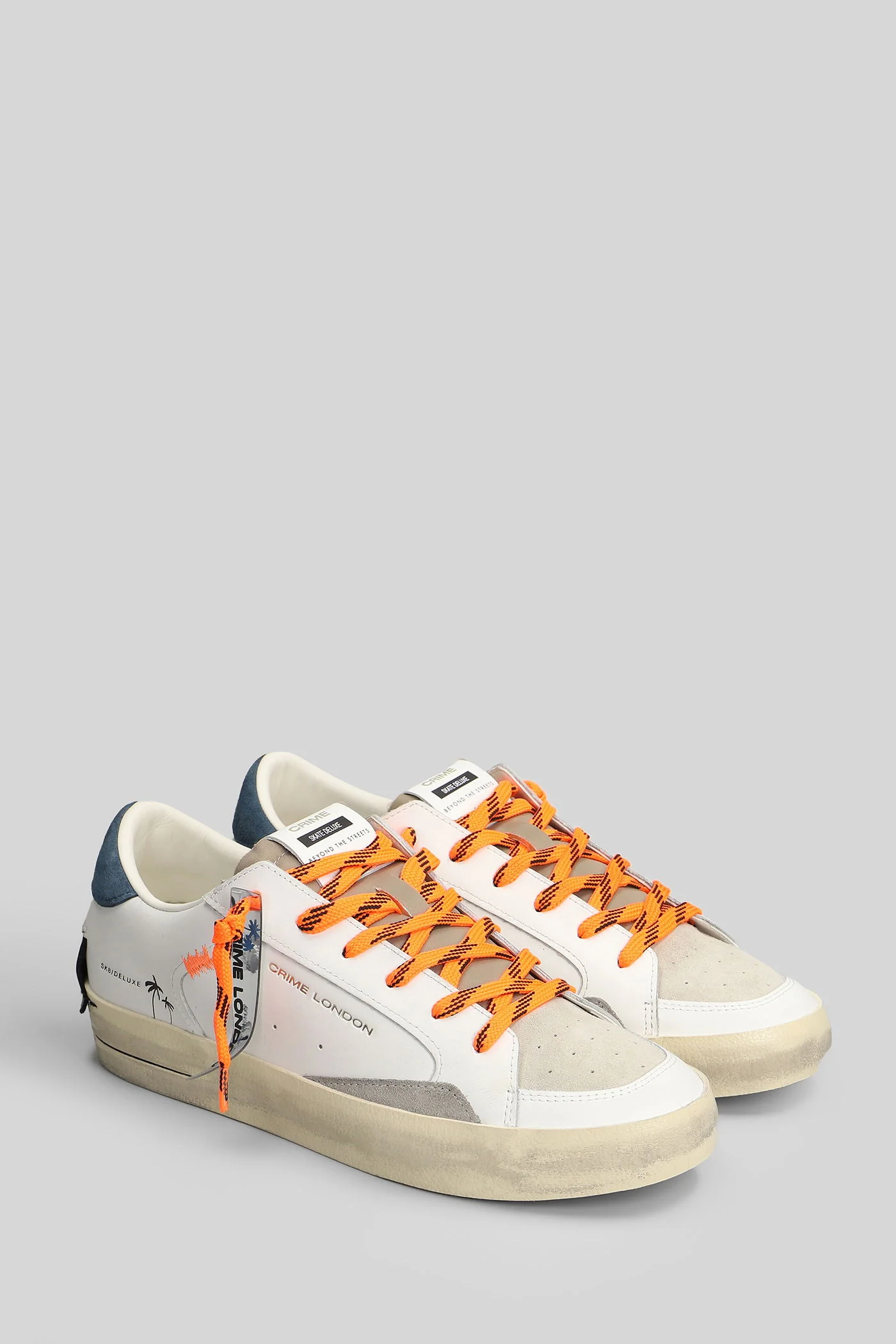 Sk8 Deluxe Sneakers in white suede and leather - Image 2