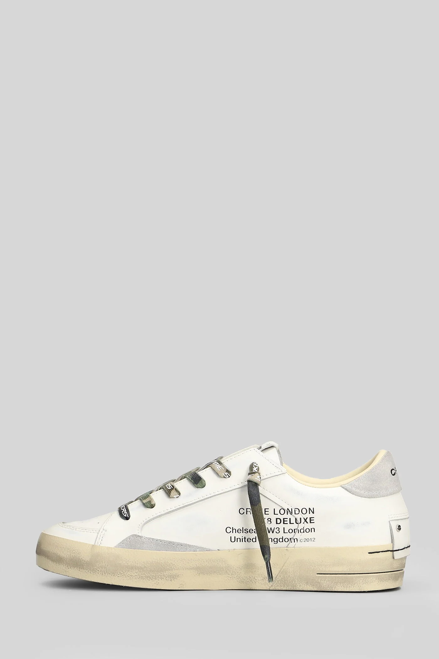 Sk8 Deluxe Sneakers in white suede and leather - Image 3