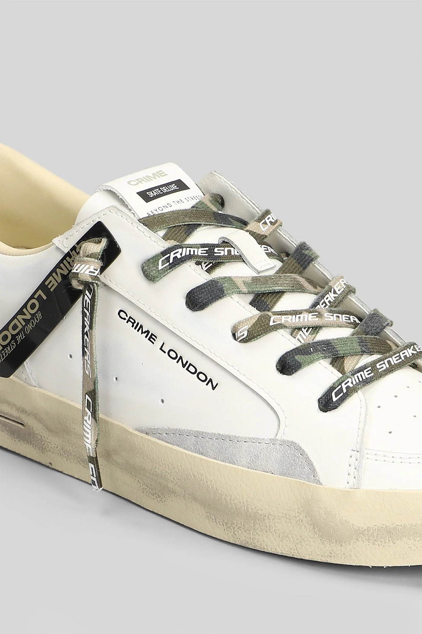 Sk8 Deluxe Sneakers in white suede and leather - Image 5