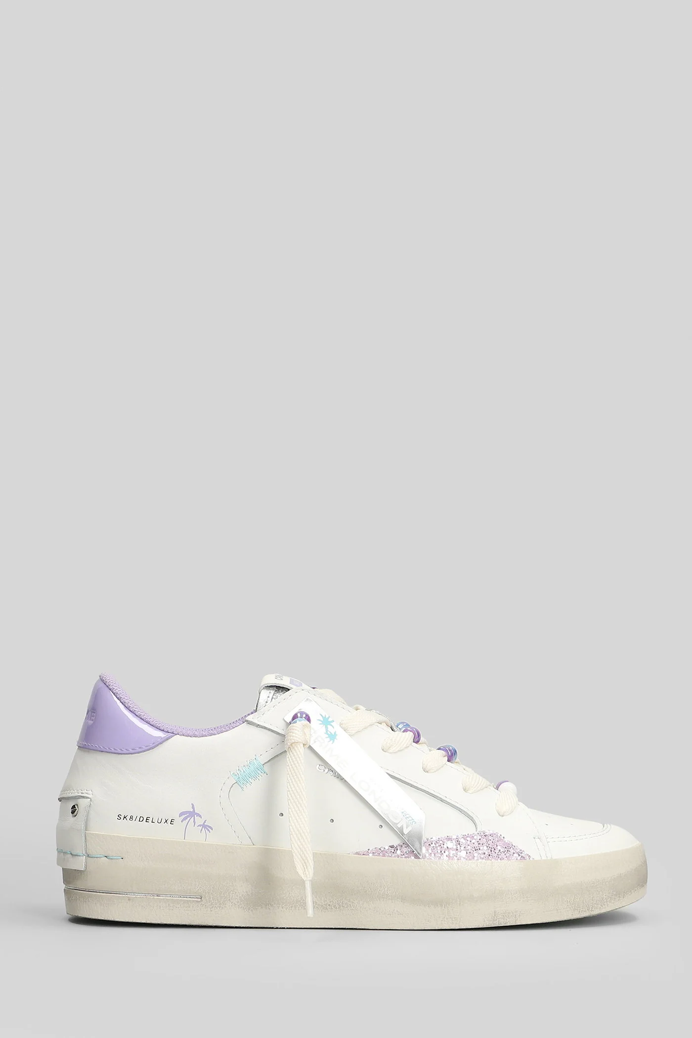 Sk8 Deluxe Wedge Sneakers in white leather