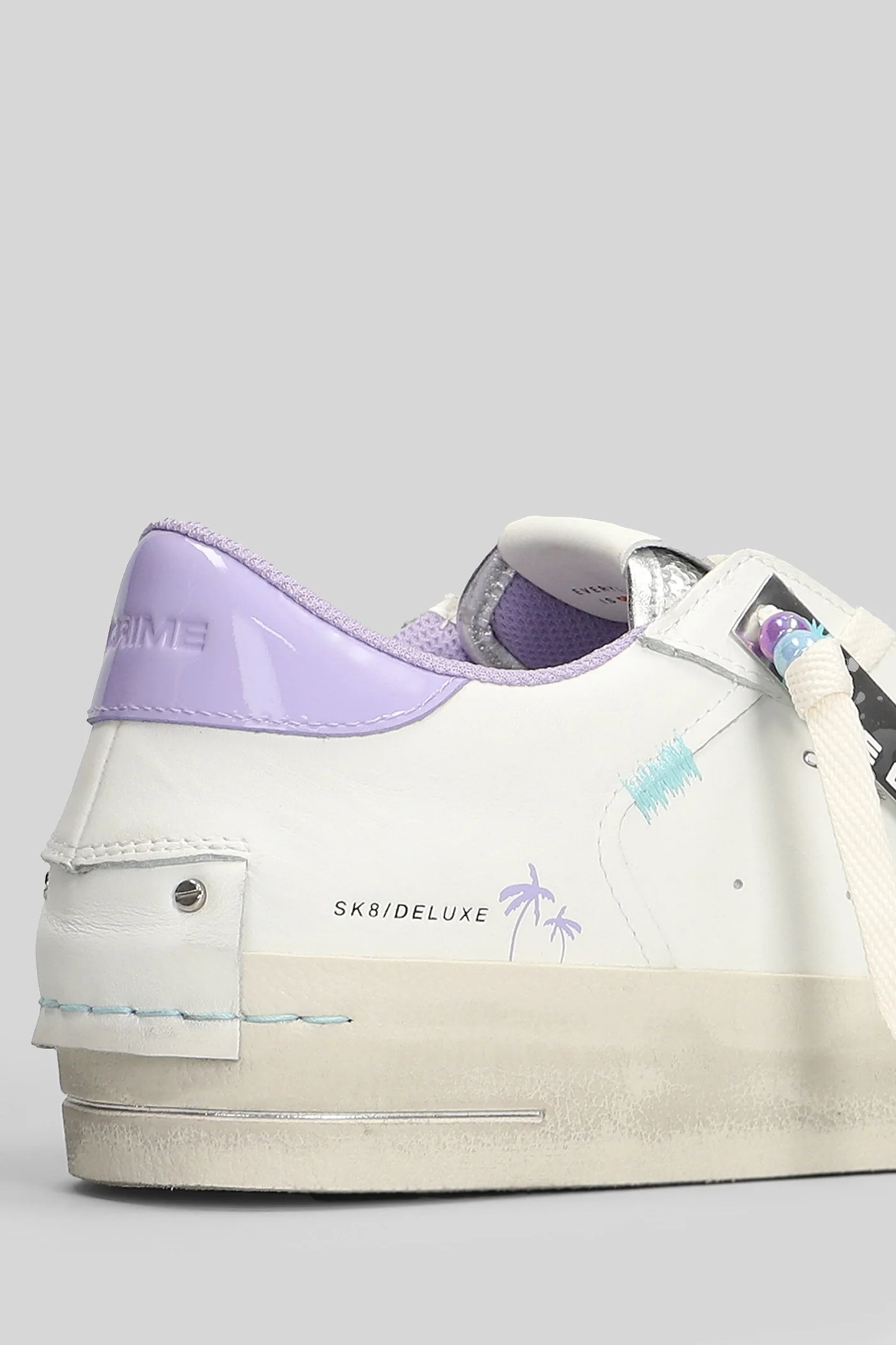 Sk8 Deluxe Wedge Sneakers in white leather - Image 5