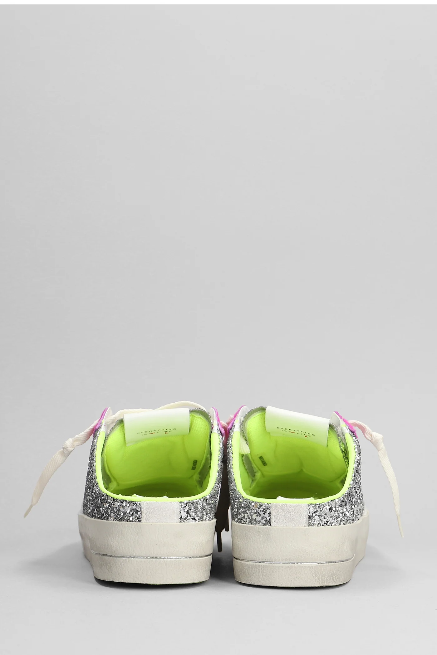 Sneakers in silver glitter - Image 4