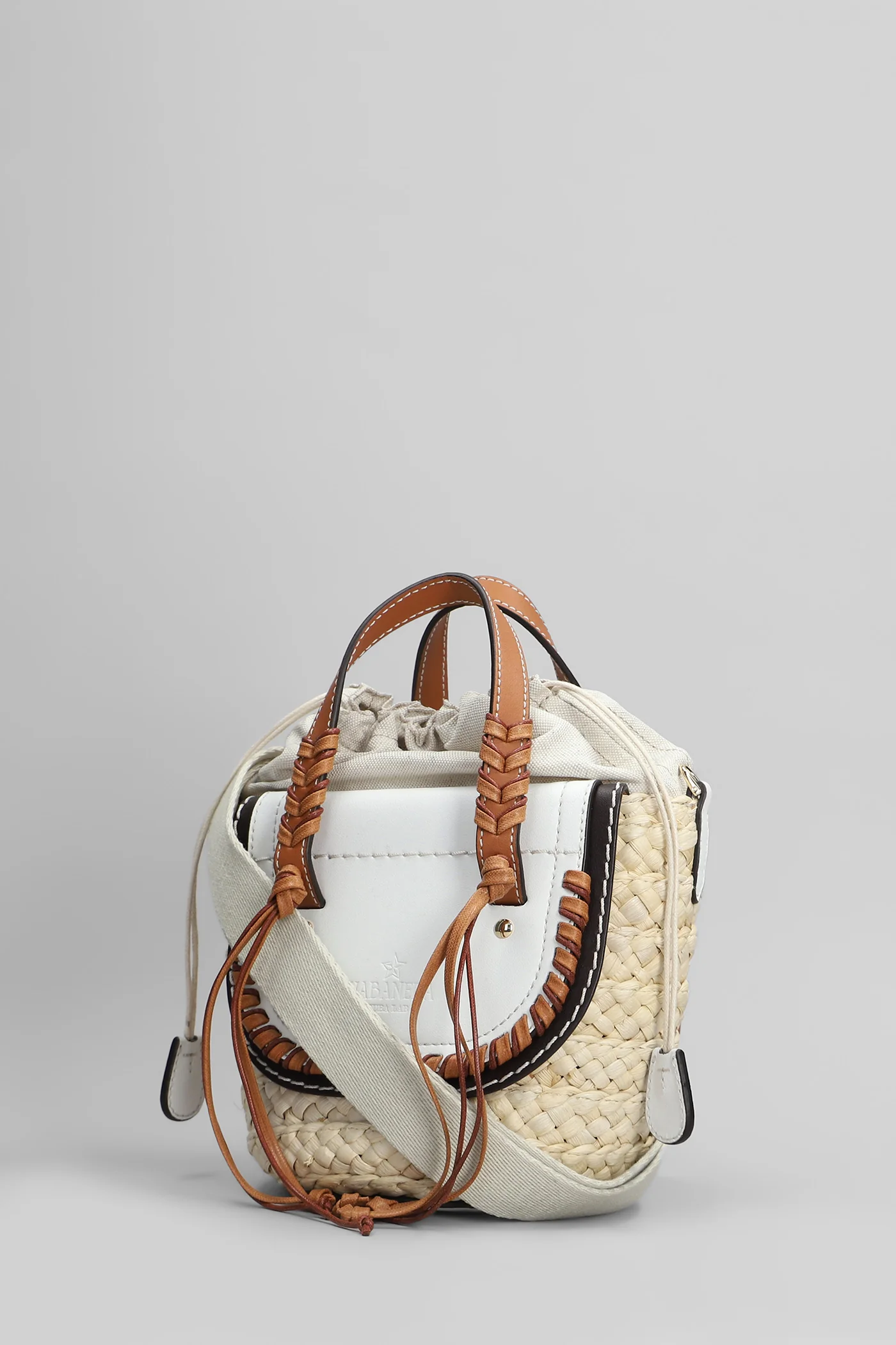 Habanera mini Tote in beige raffia - Image 2
