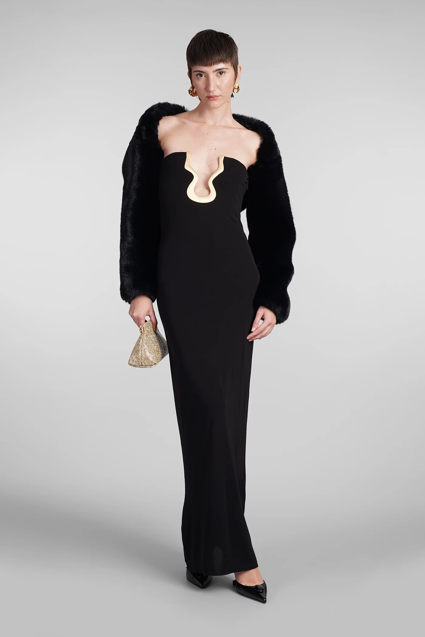 Abril Dress woman in black viscose - Image 2