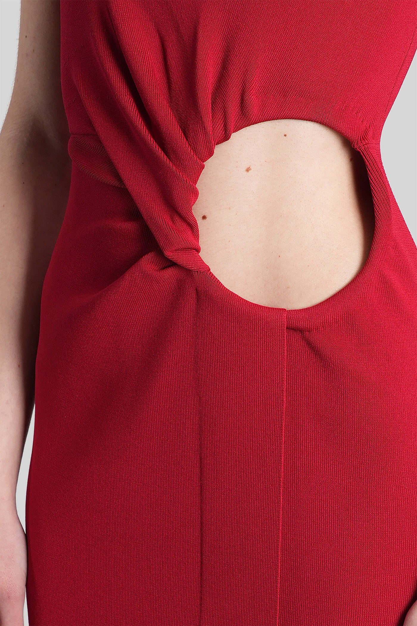 Amana Long dress in red viscose - Image 5
