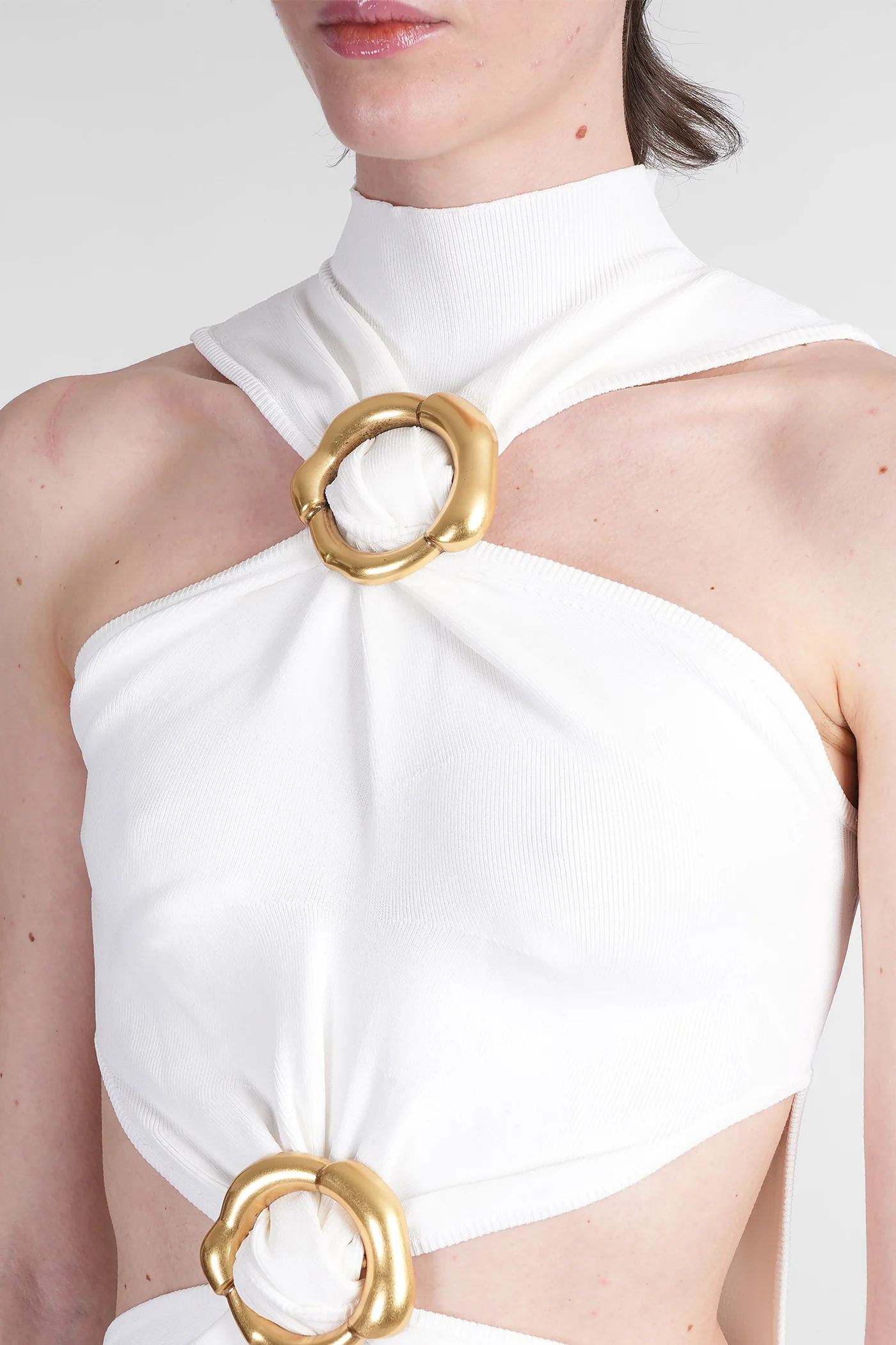 Ambar Long dress in white viscose - Image 5