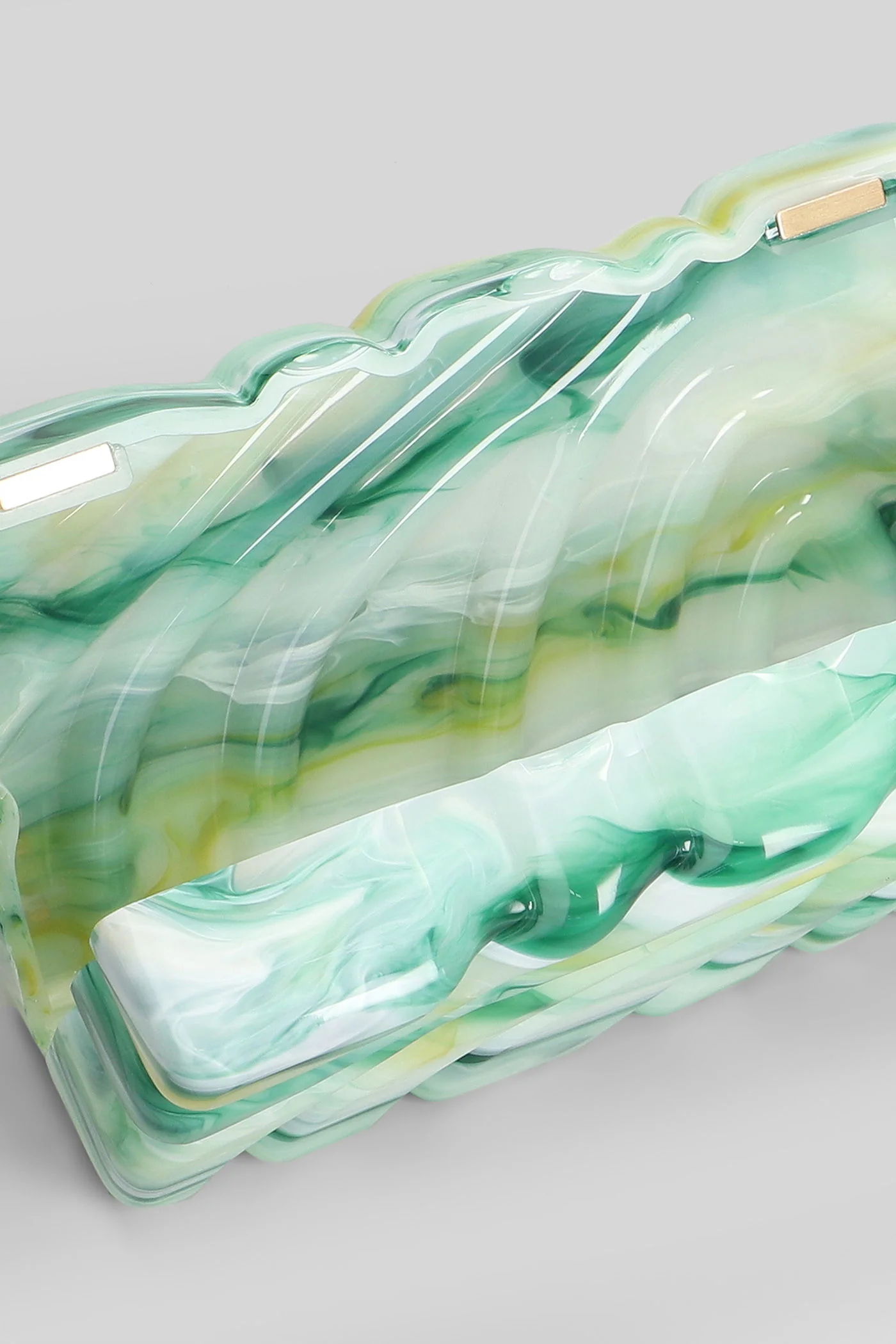 Aura Clutch in green acrylic - Image 4