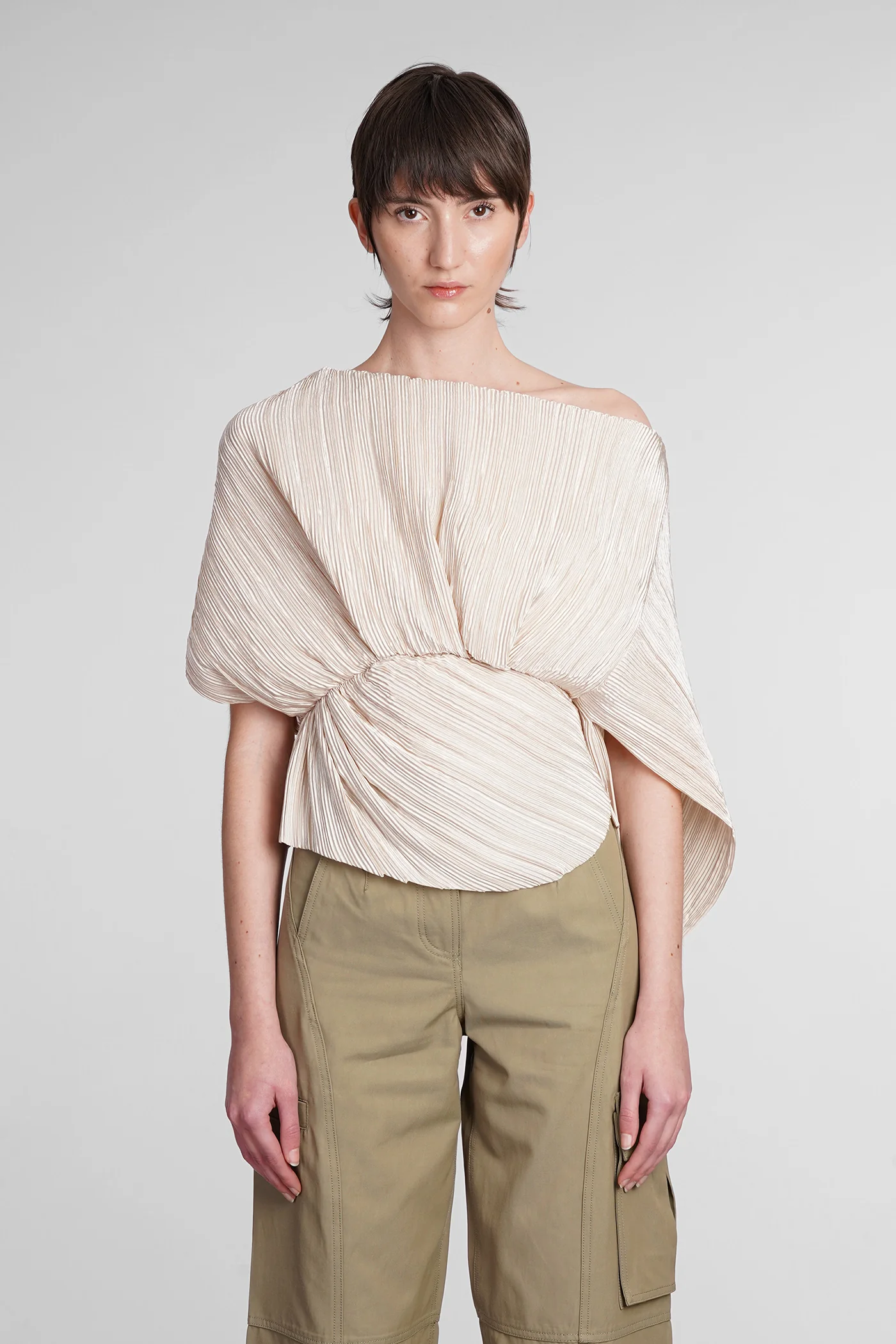 Cami Topwear in beige polyester