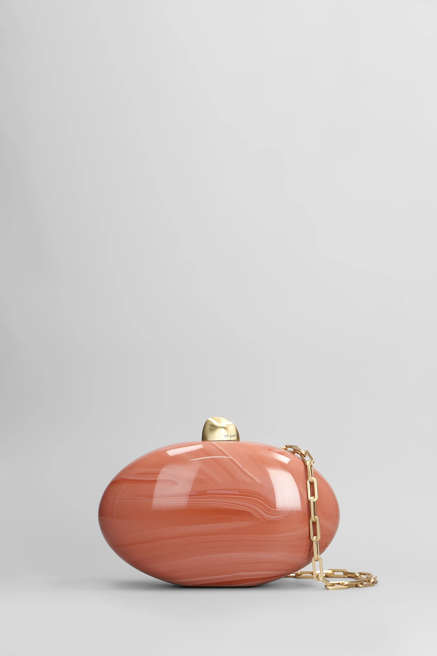 Eviana Clutch in rose-pink acrylic