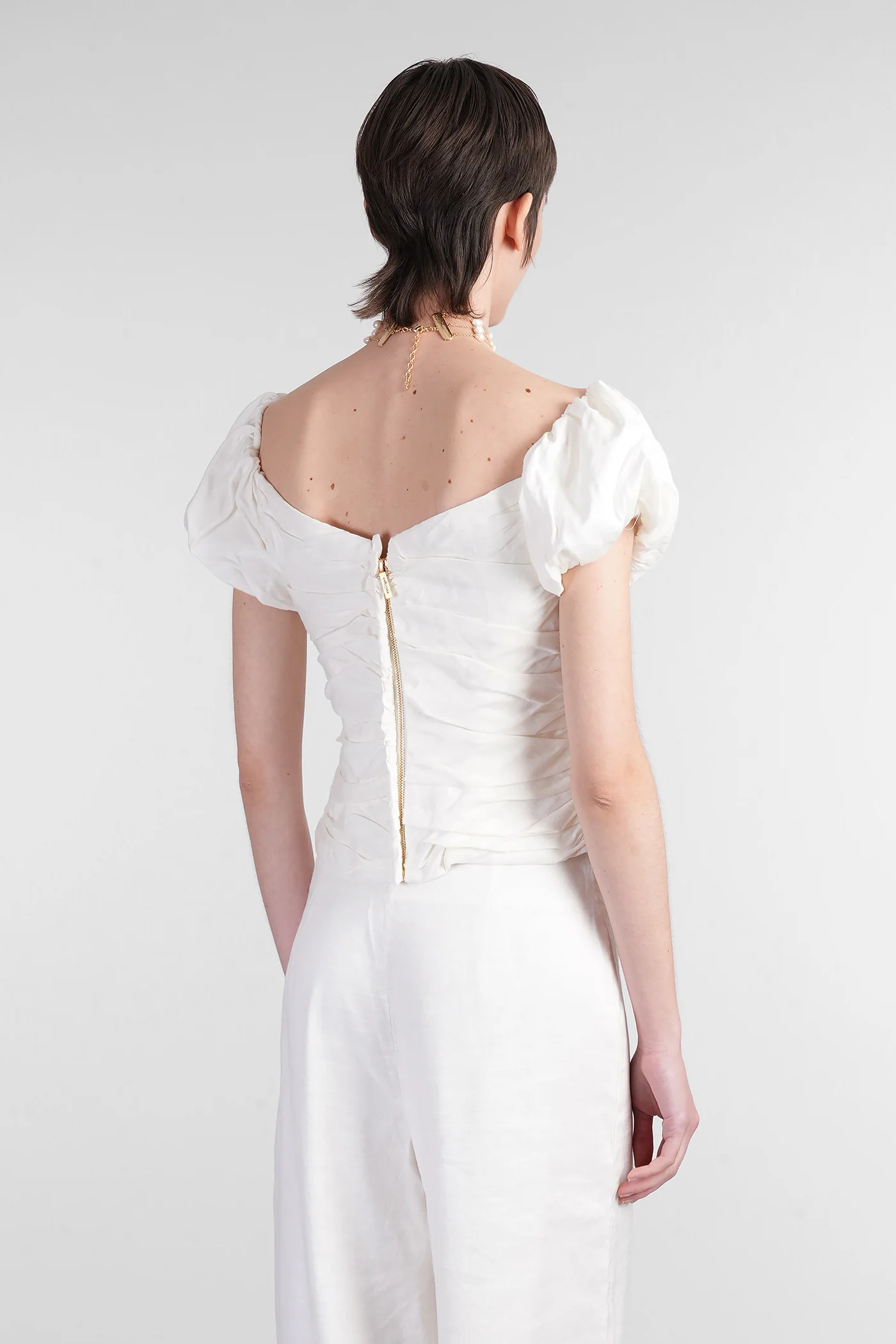 Helene Topwear in white linen - Image 3