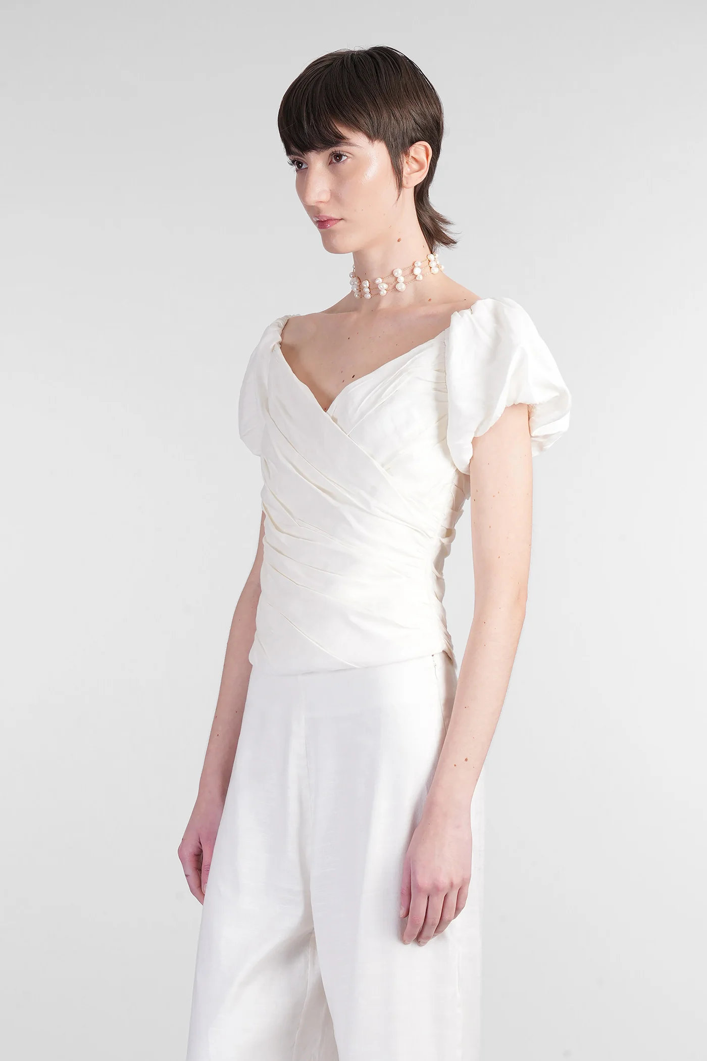 Helene Topwear in white linen - Image 4