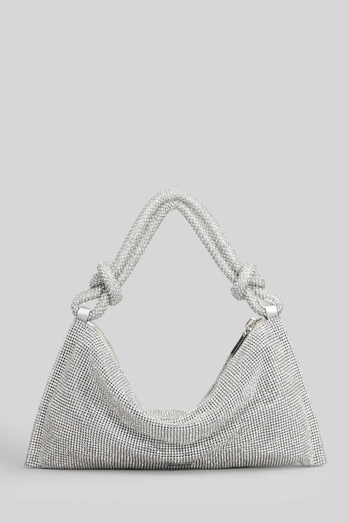 Hera nano Shoulder bag in silver PVC - Image 3