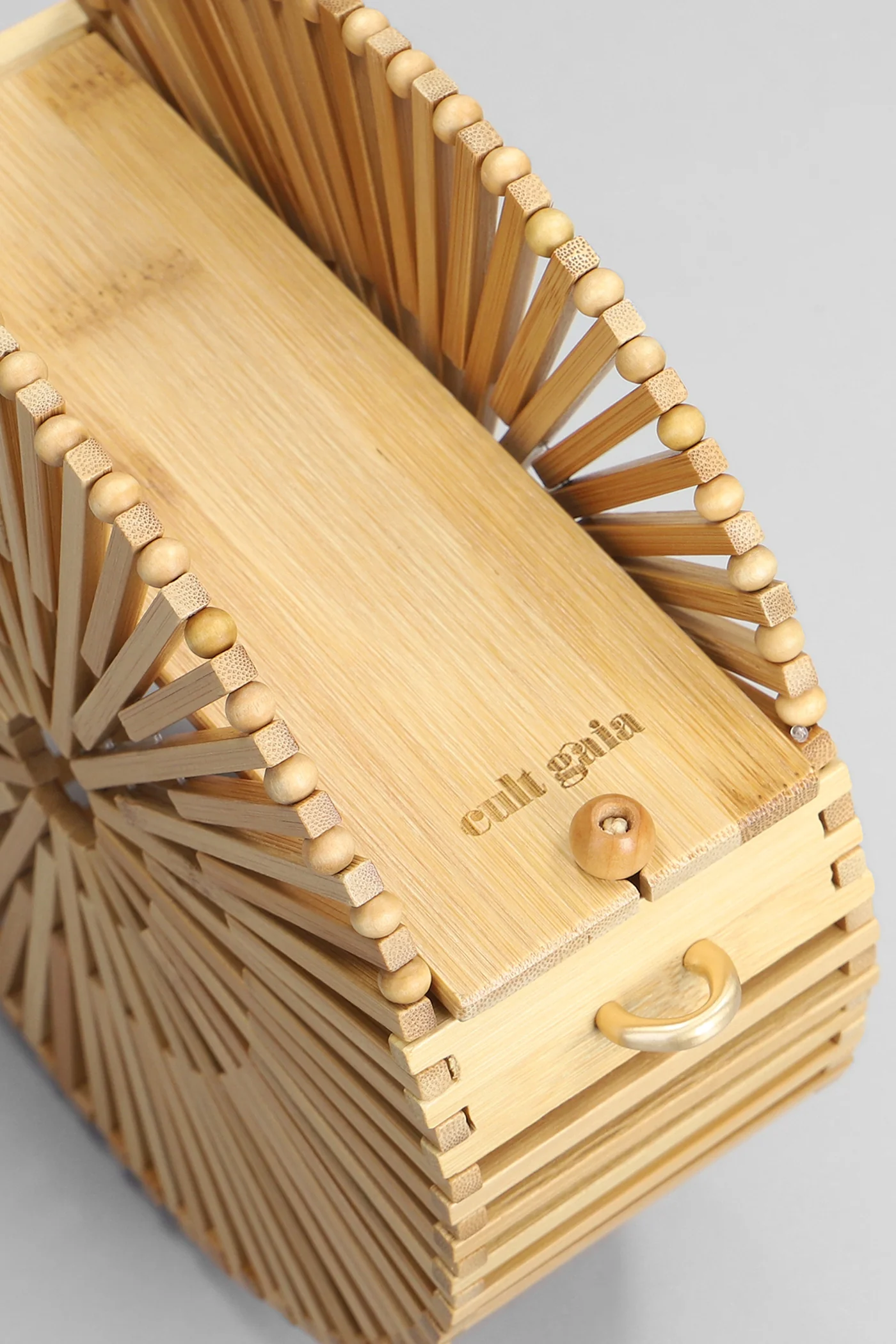Luna Shoulder bag in beige Bamboo - Image 4
