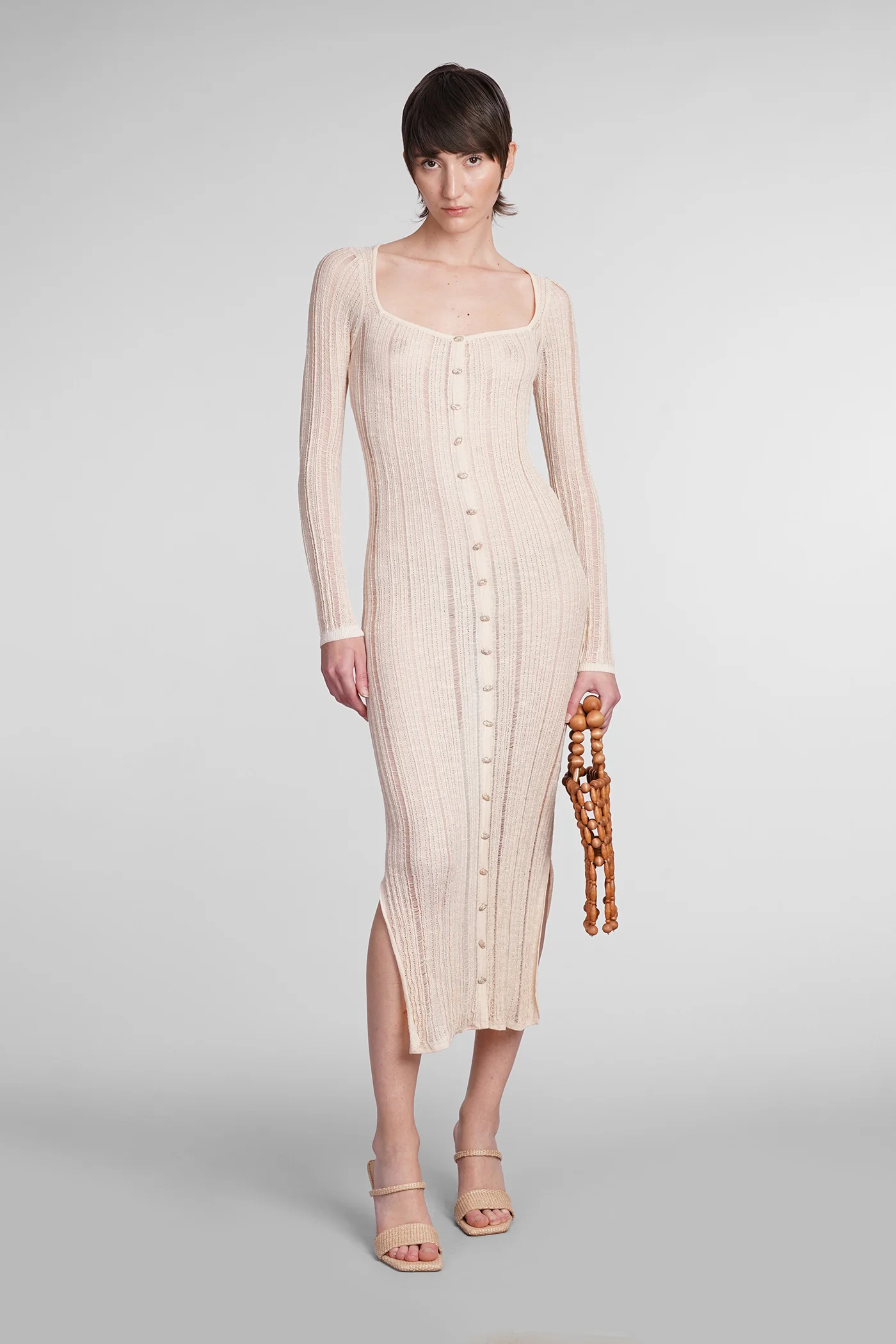 Mariella Dress woman in beige viscose - Image 2