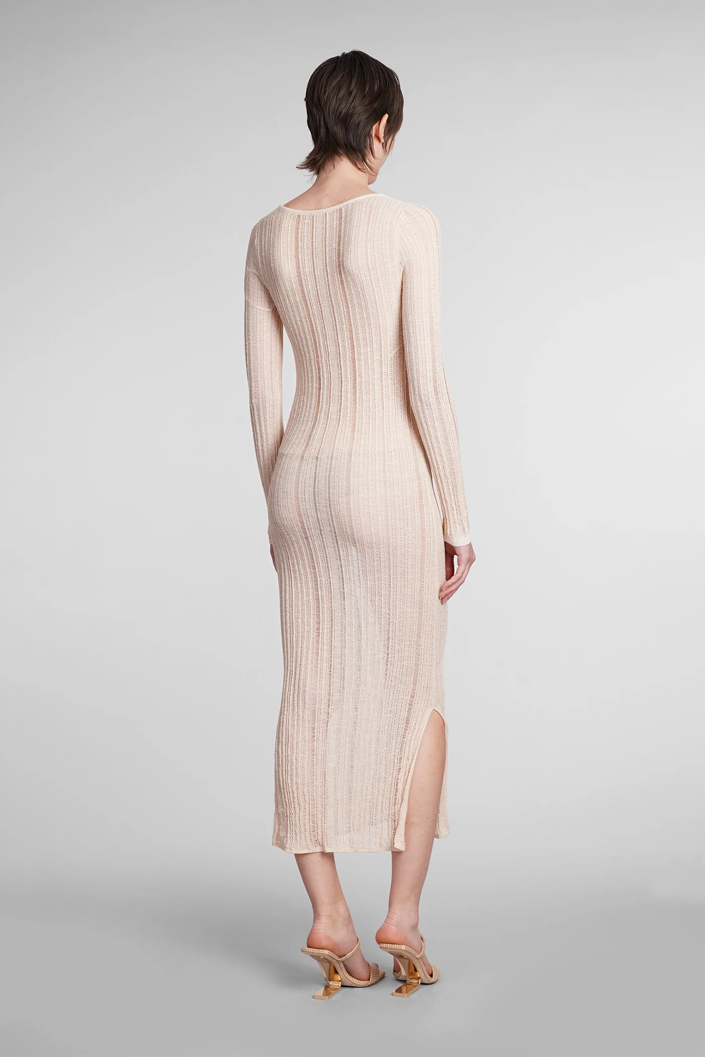 Mariella Dress woman in beige viscose - Image 3