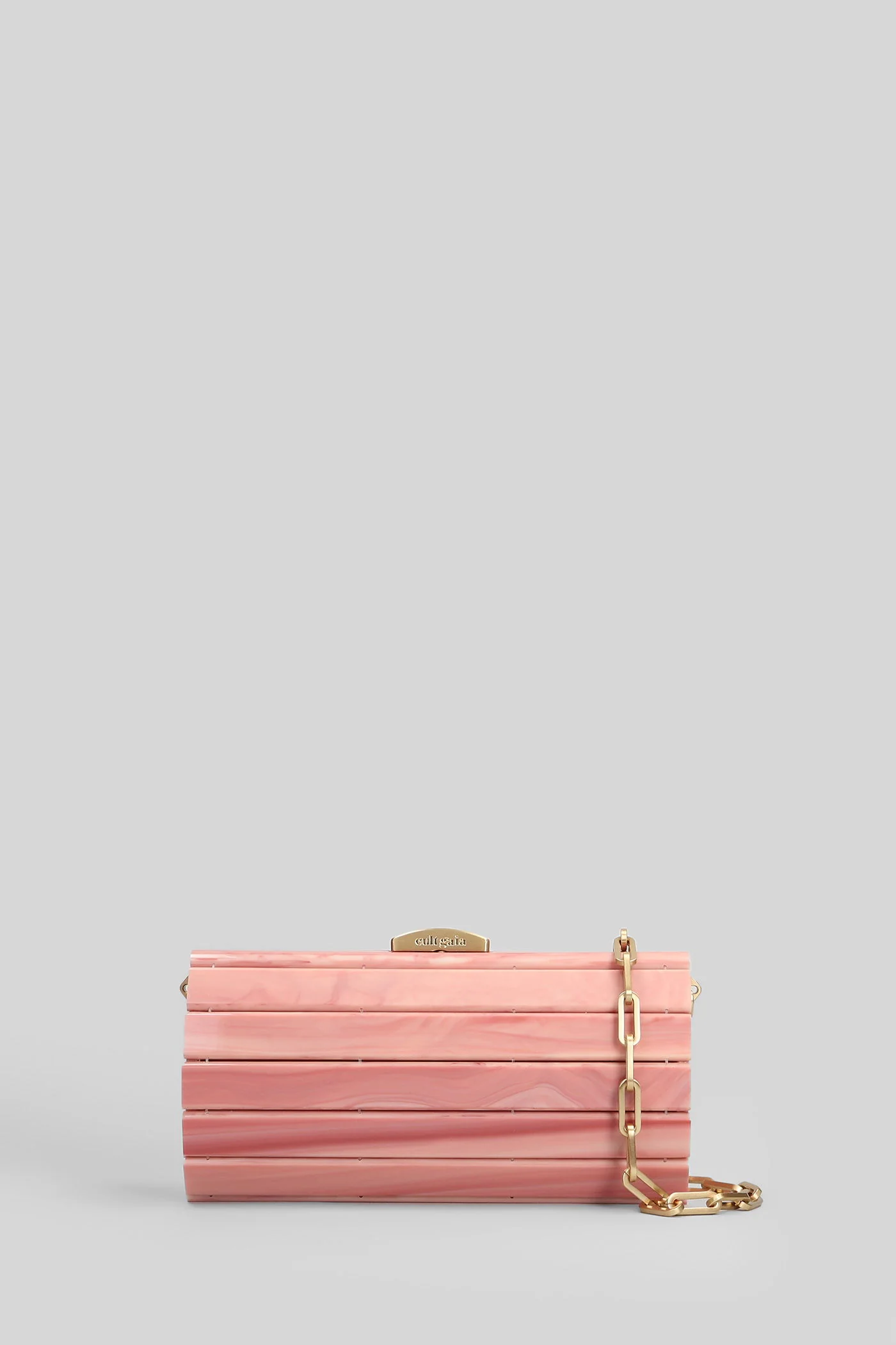 Mini rolie polie Clutch in rose-pink acrylic