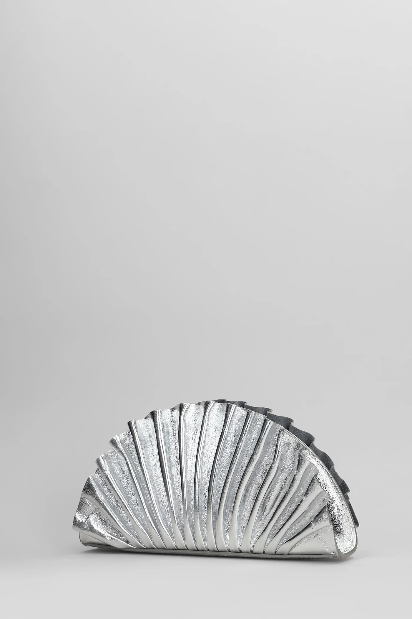 Nala Clutch in silver leather - Image 2
