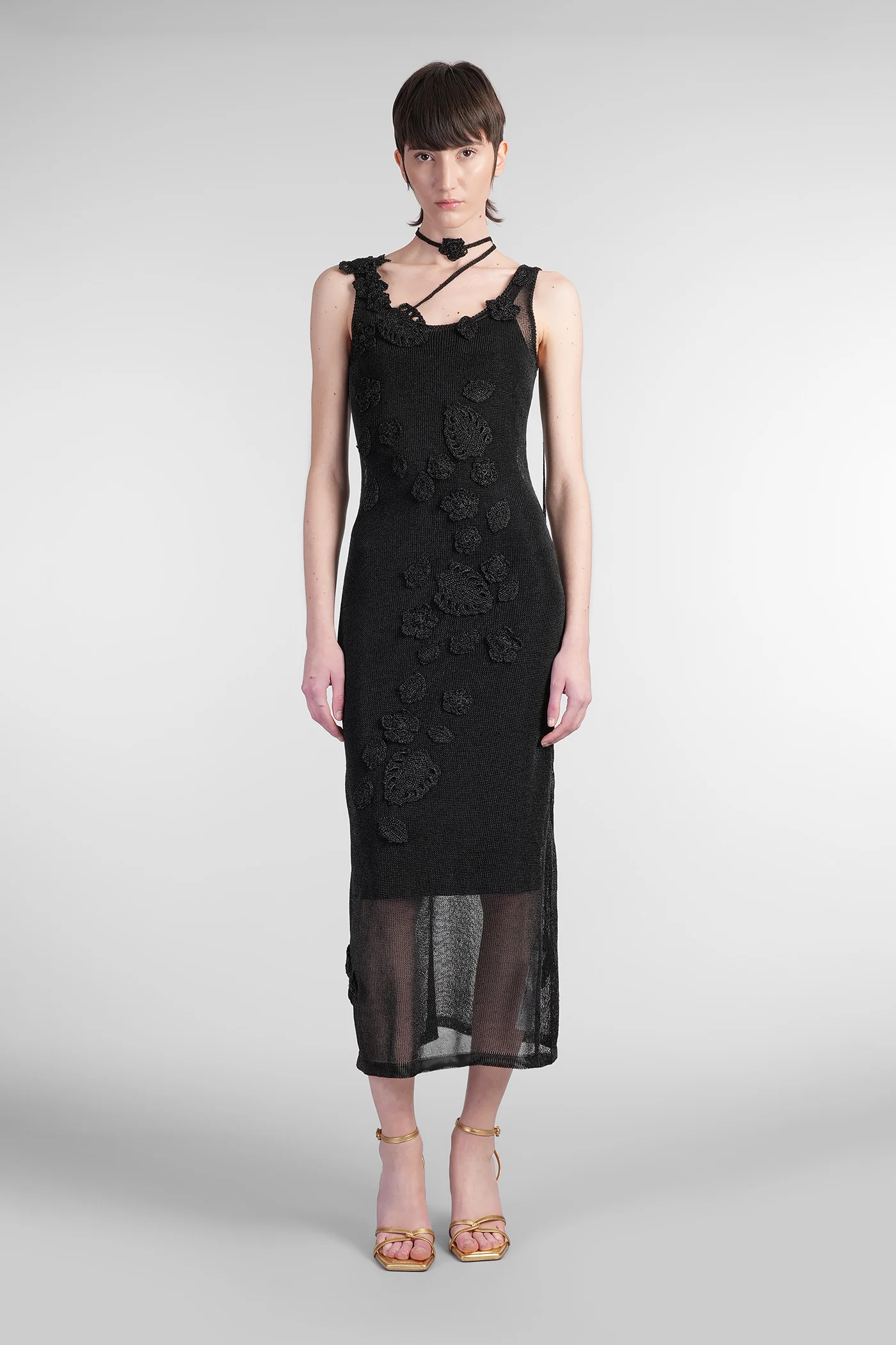 Pemma Dress woman in black viscose