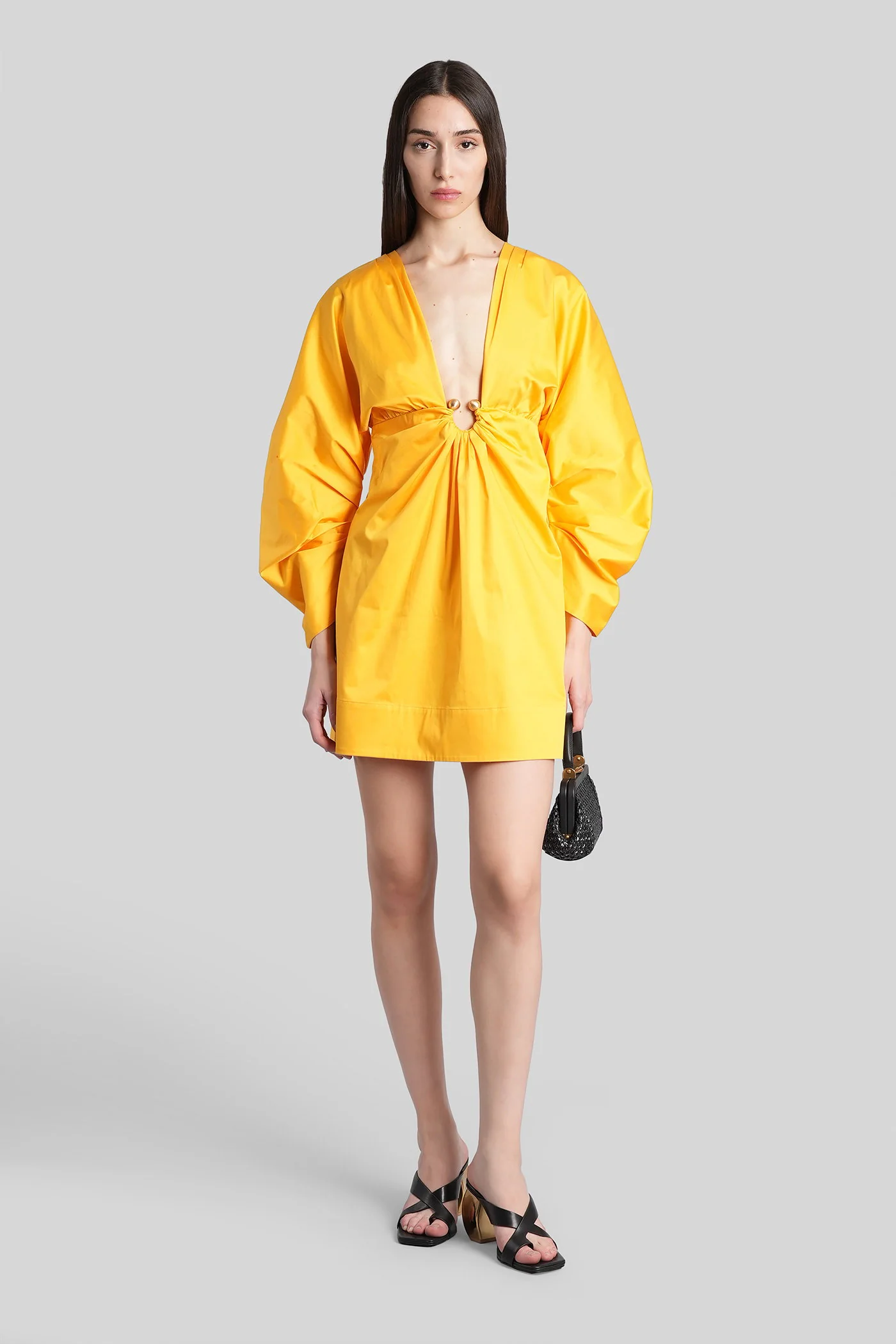 Questra Mini dress in orange cotton