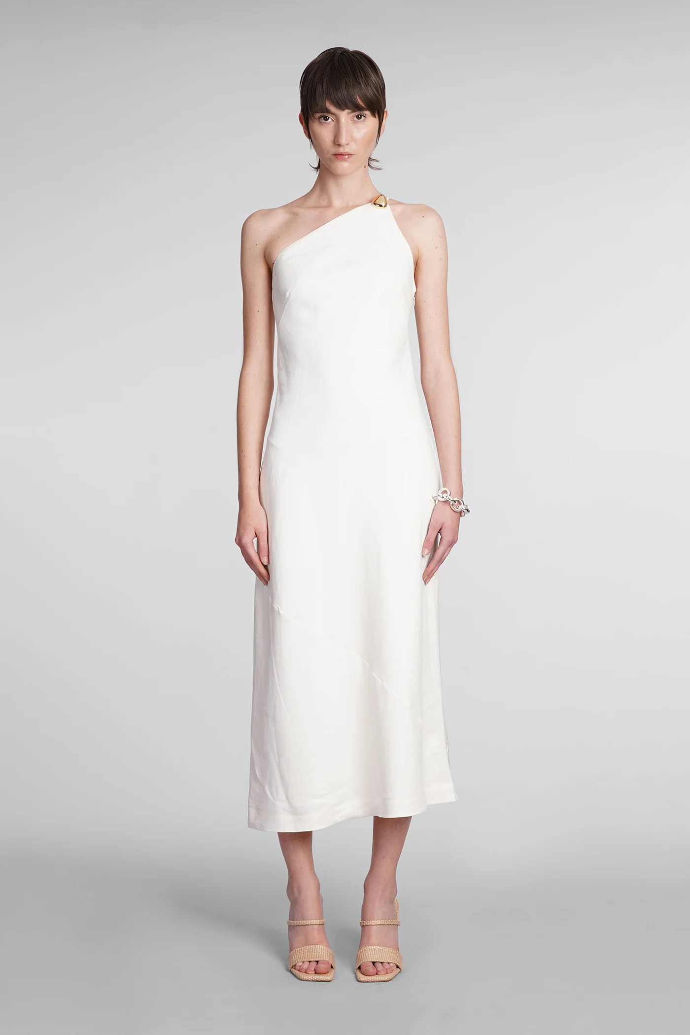Rinley Dress woman in beige linen