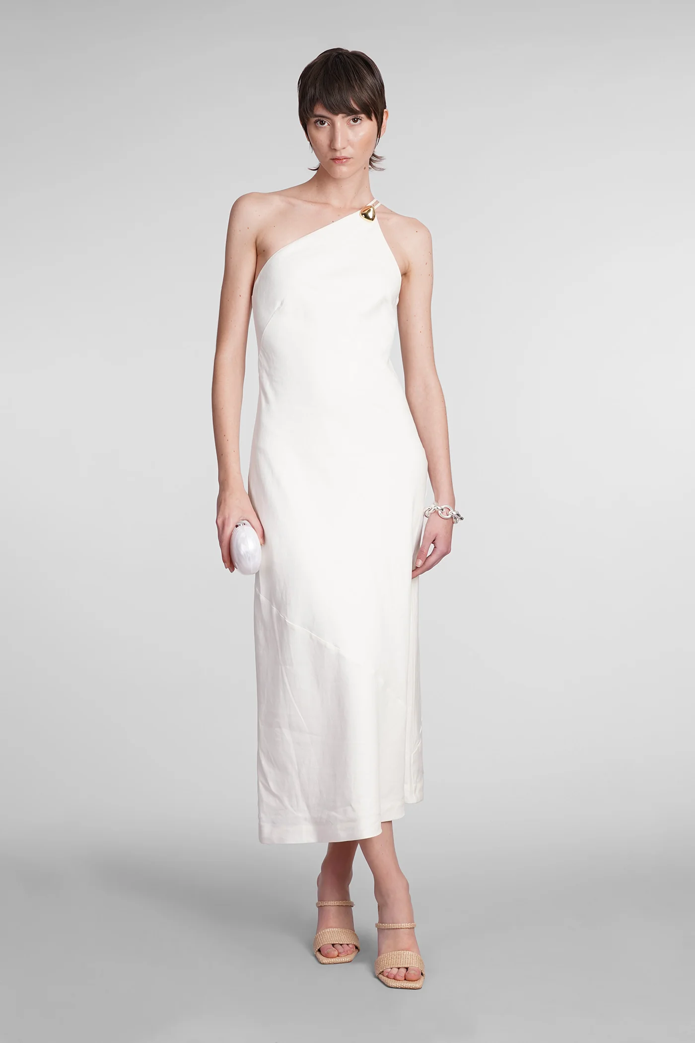 Rinley Dress woman in beige linen - Image 2