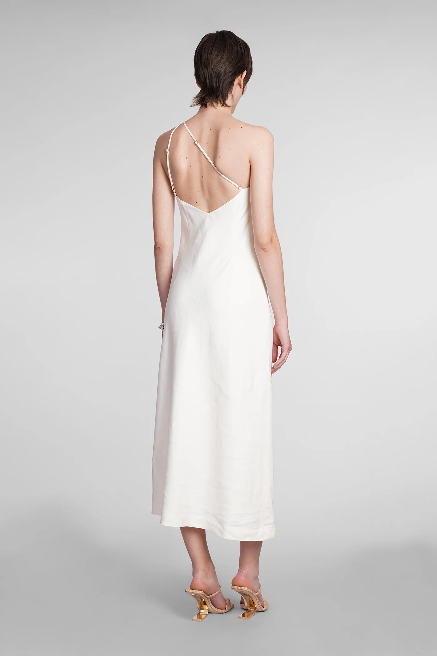 Rinley Dress woman in beige linen - Image 3