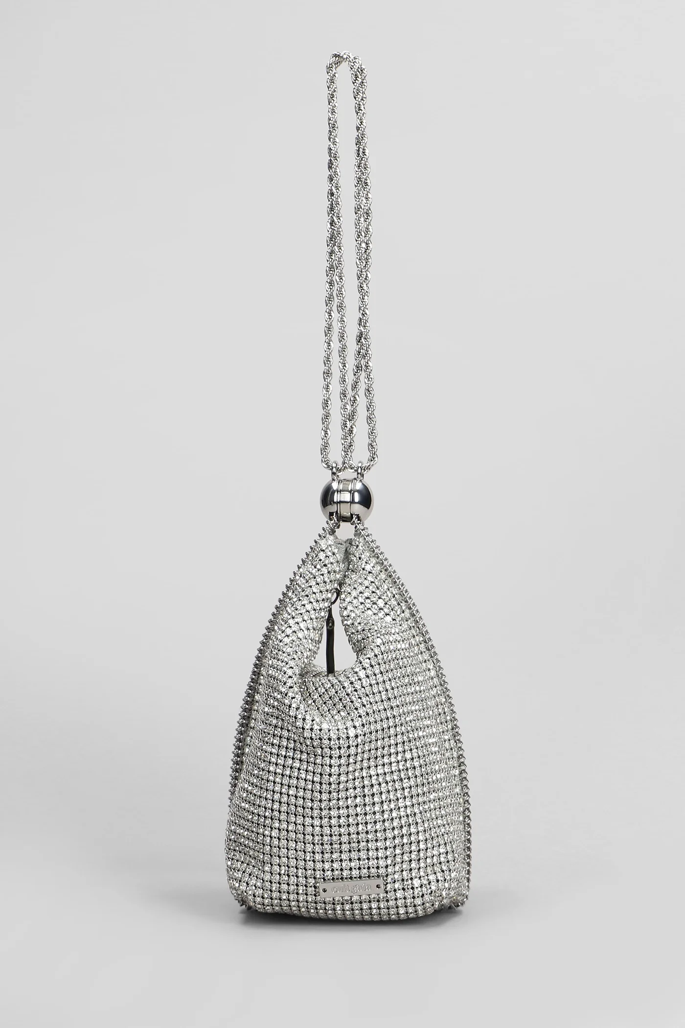 Rue Hand bag in silver metal alloy - Image 3