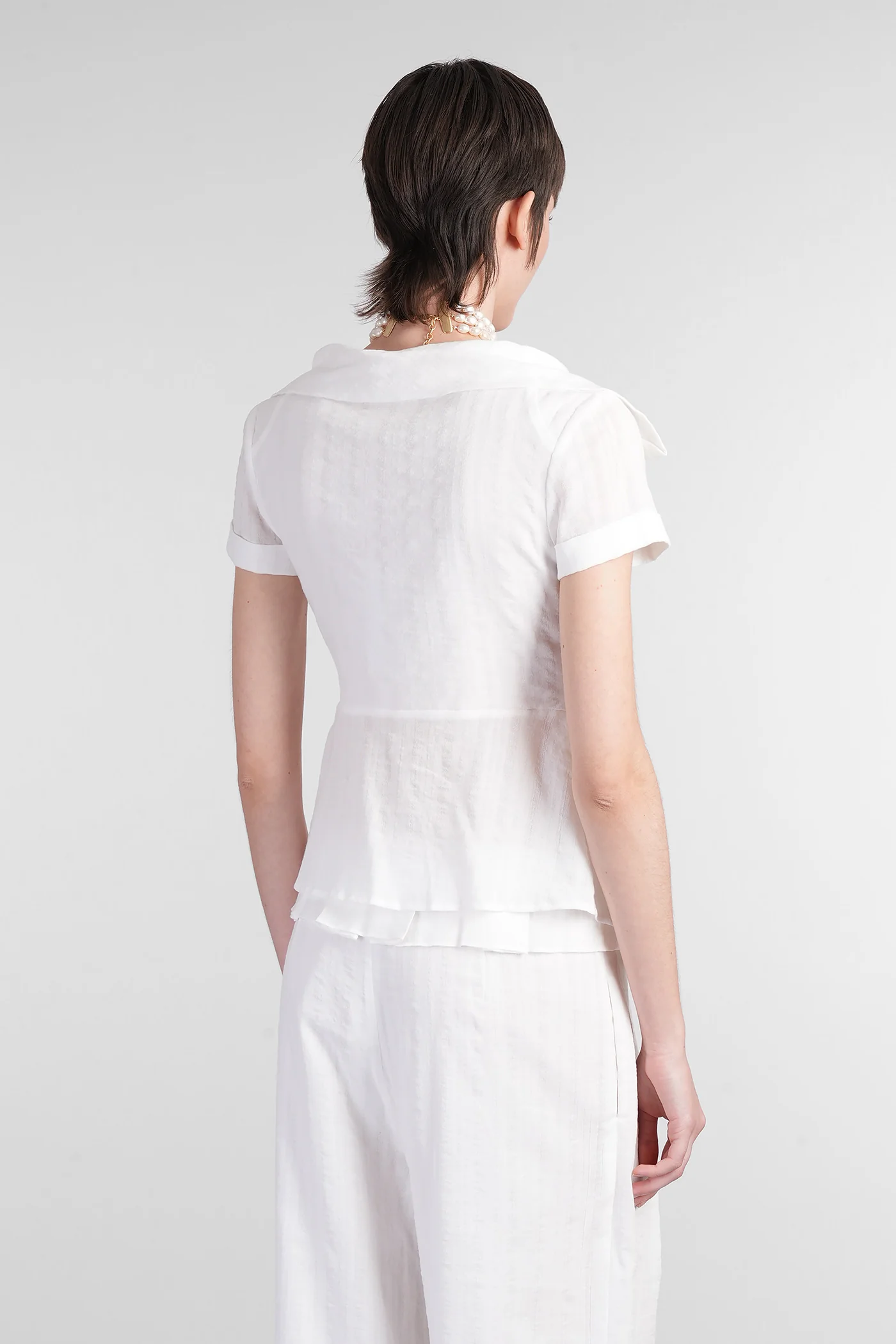 Shallie Shirt in white cotton - Image 3