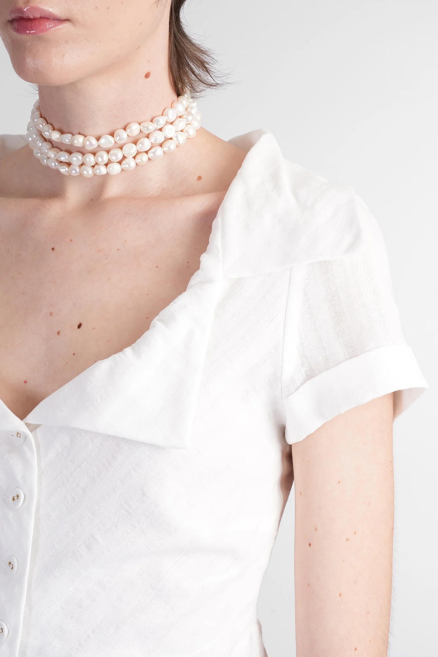 Shallie Shirt in white cotton - Image 5