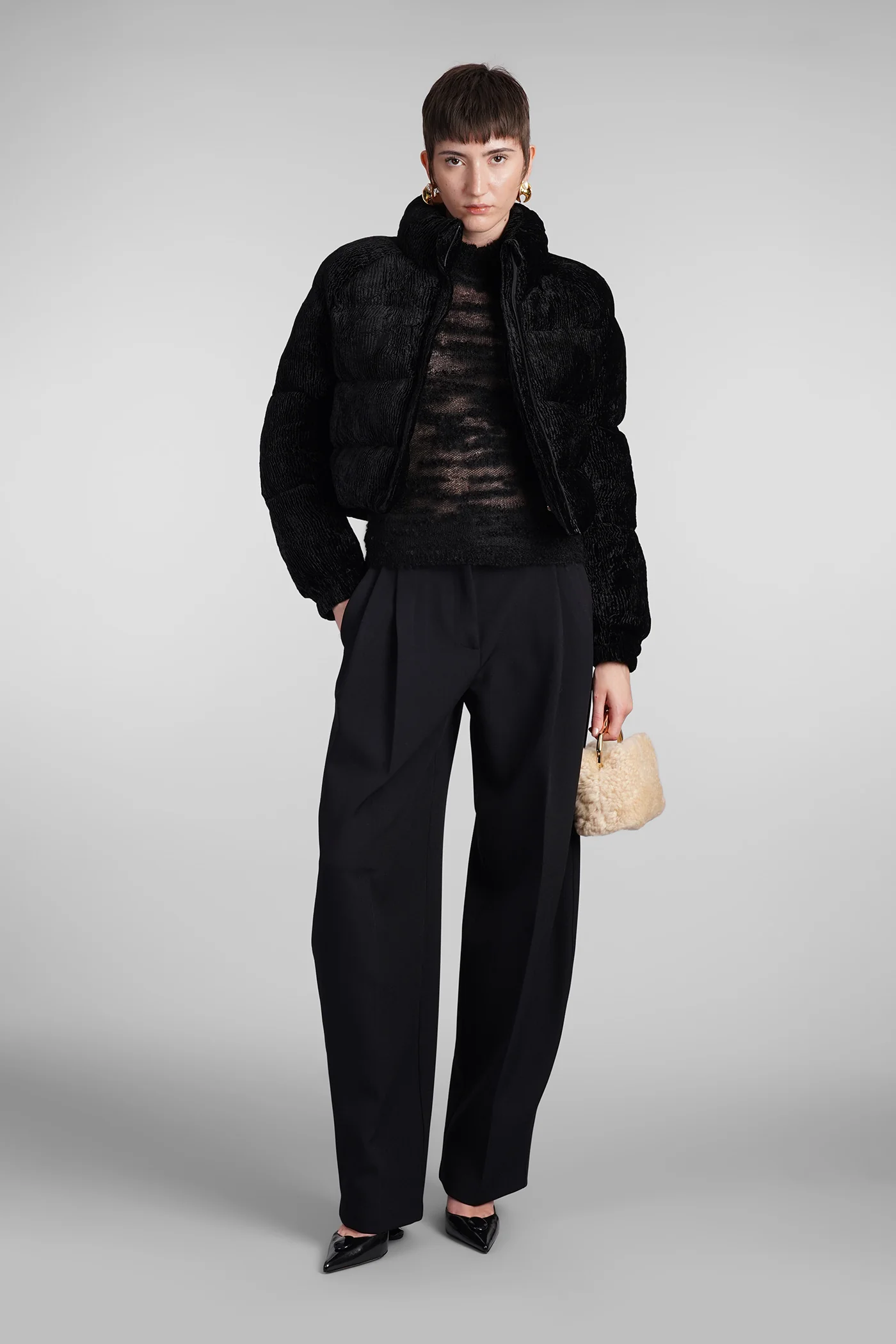 Sima Knitwear in black wool - Image 2