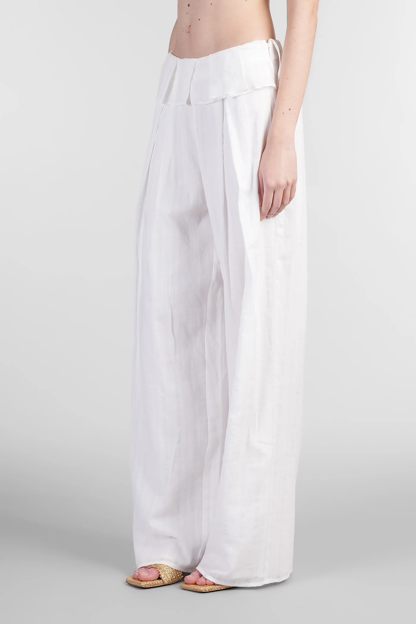 Sisley Pants in white cotton - Image 4
