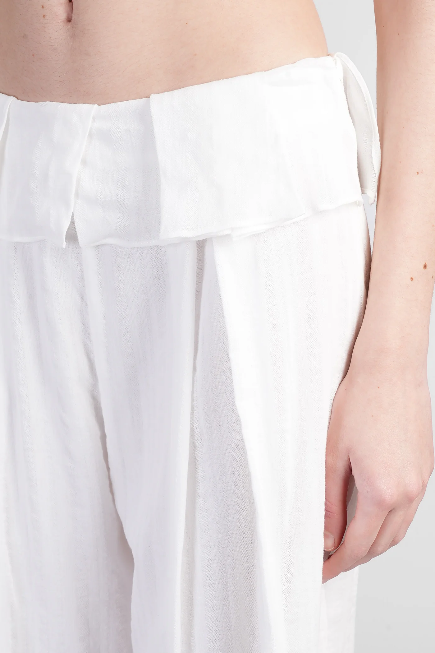 Sisley Pants in white cotton - Image 5