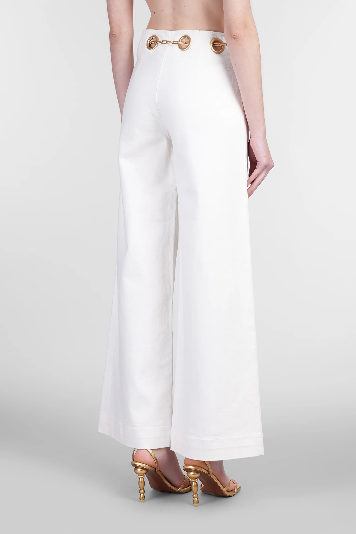 Sydney Pants in white cotton - Image 3