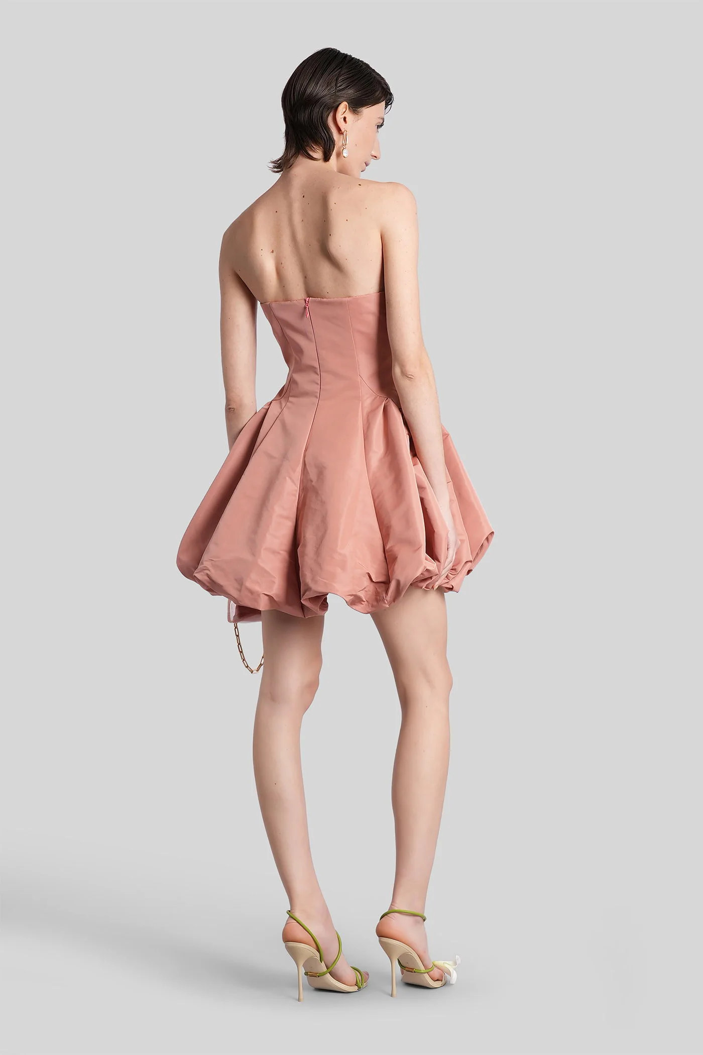 Tammy Mini dress in rose-pink polyester - Image 3
